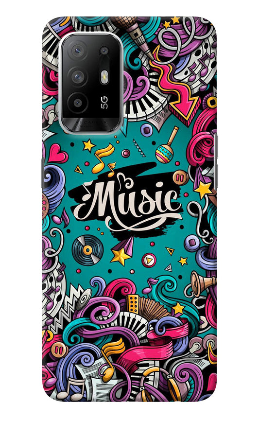 Music Graffiti Oppo F19 Pro+ Back Cover