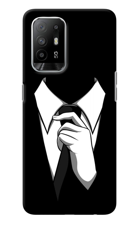 Black Tie Oppo F19 Pro+ Back Cover