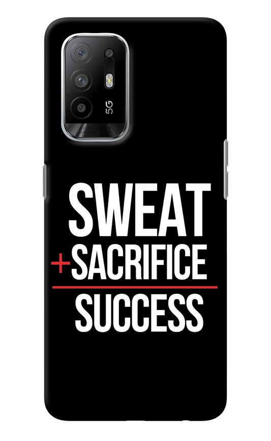 Sweat Sacrifice Success Oppo F19 Pro+ Back Cover