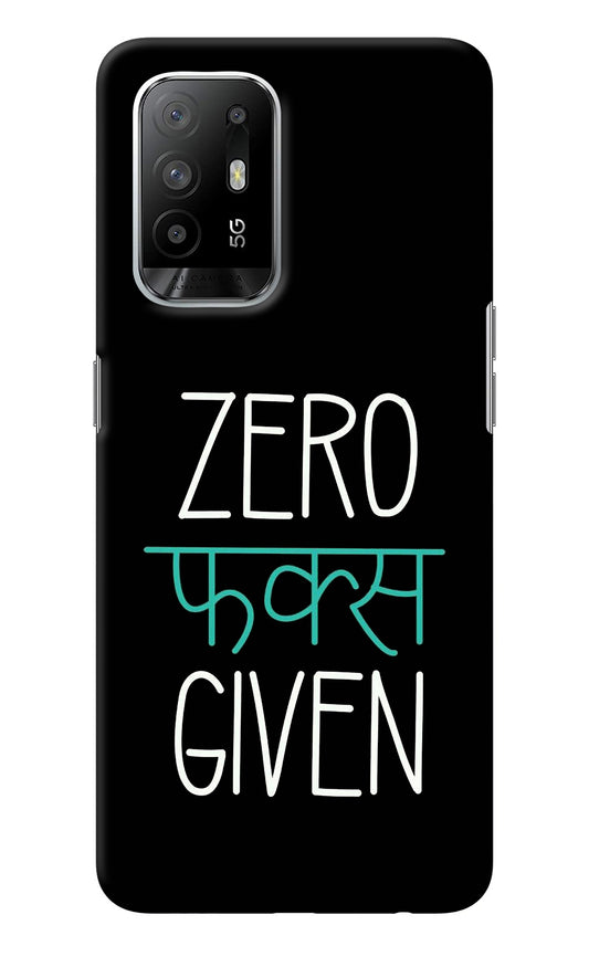 Zero Fucks Given Oppo F19 Pro+ Back Cover