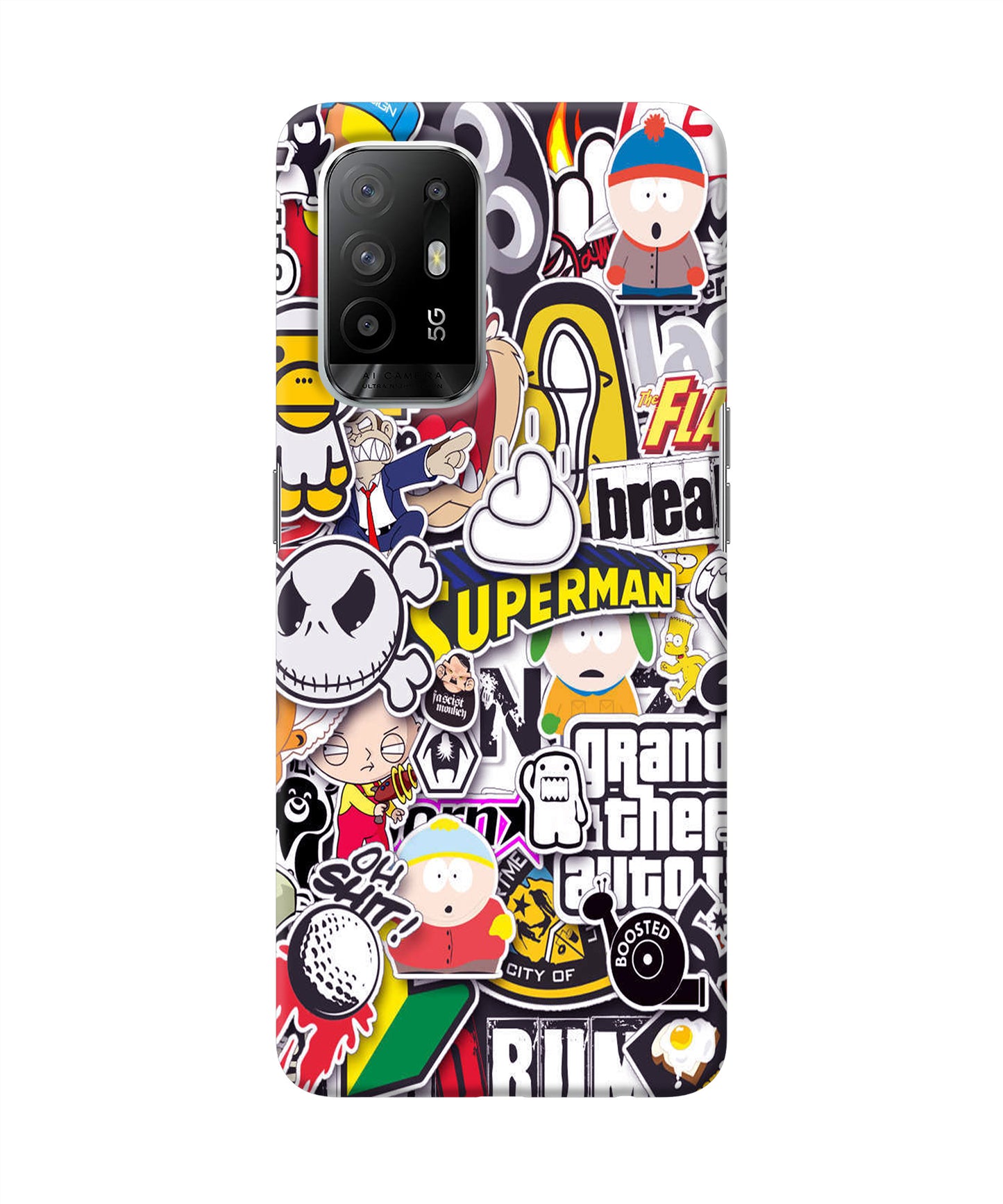 Sticker Bomb Oppo F19 Pro+ Back Cover