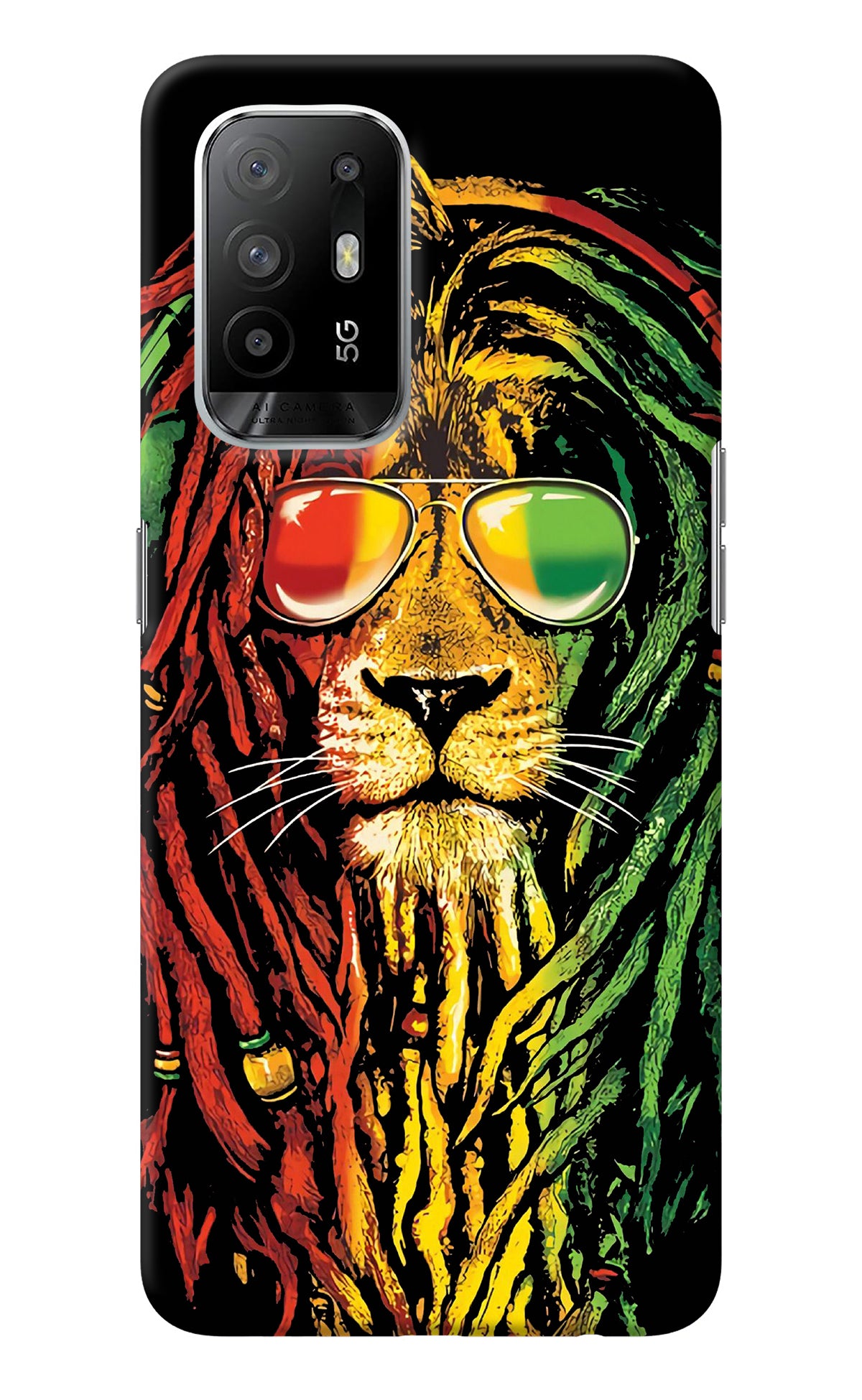 Rasta Lion Oppo F19 Pro+ Back Cover