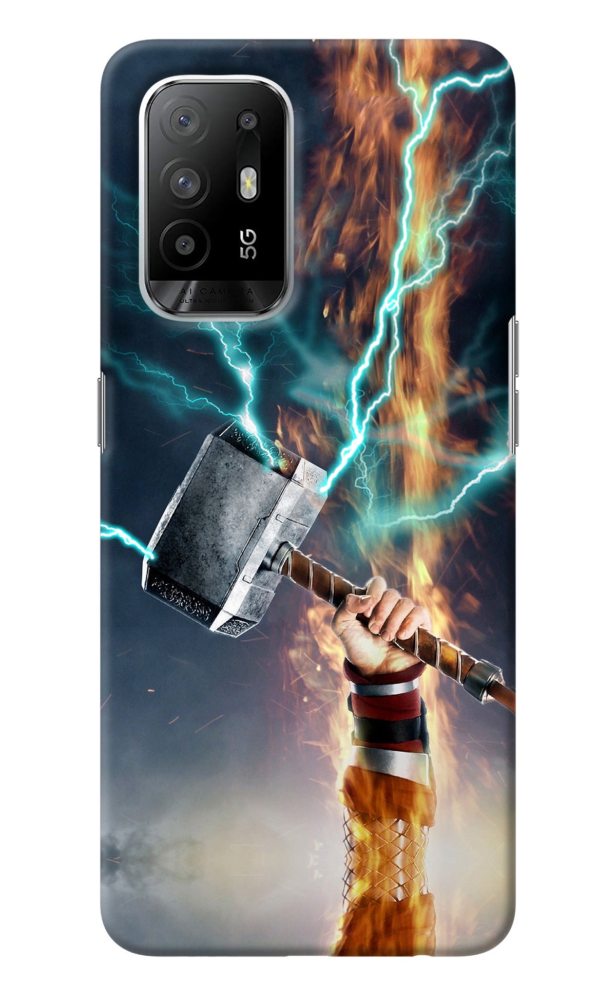 Thor Hammer Mjolnir Oppo F19 Pro+ Back Cover