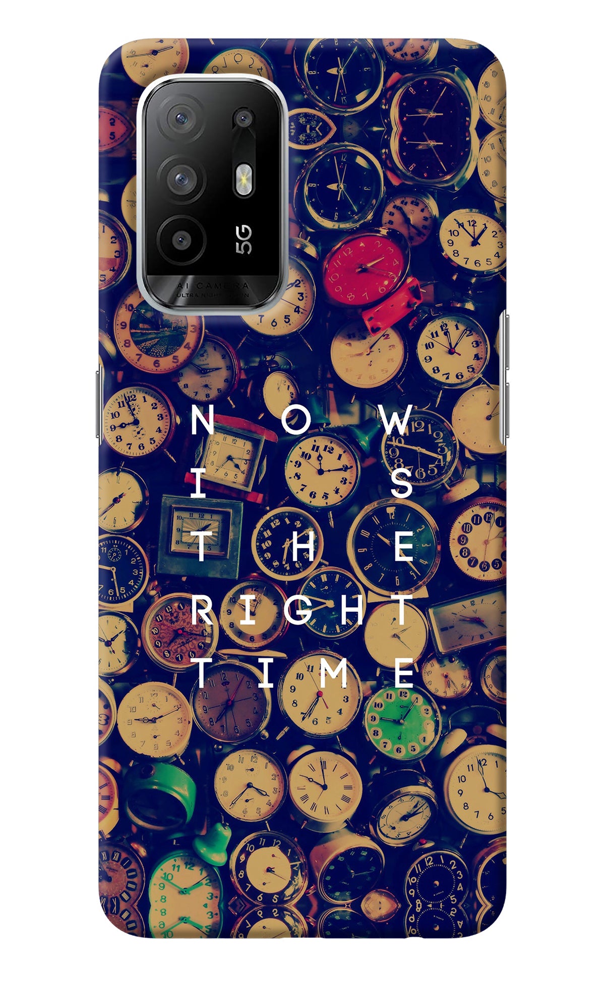 Now is the Right Time Quote Oppo F19 Pro+ Back Cover