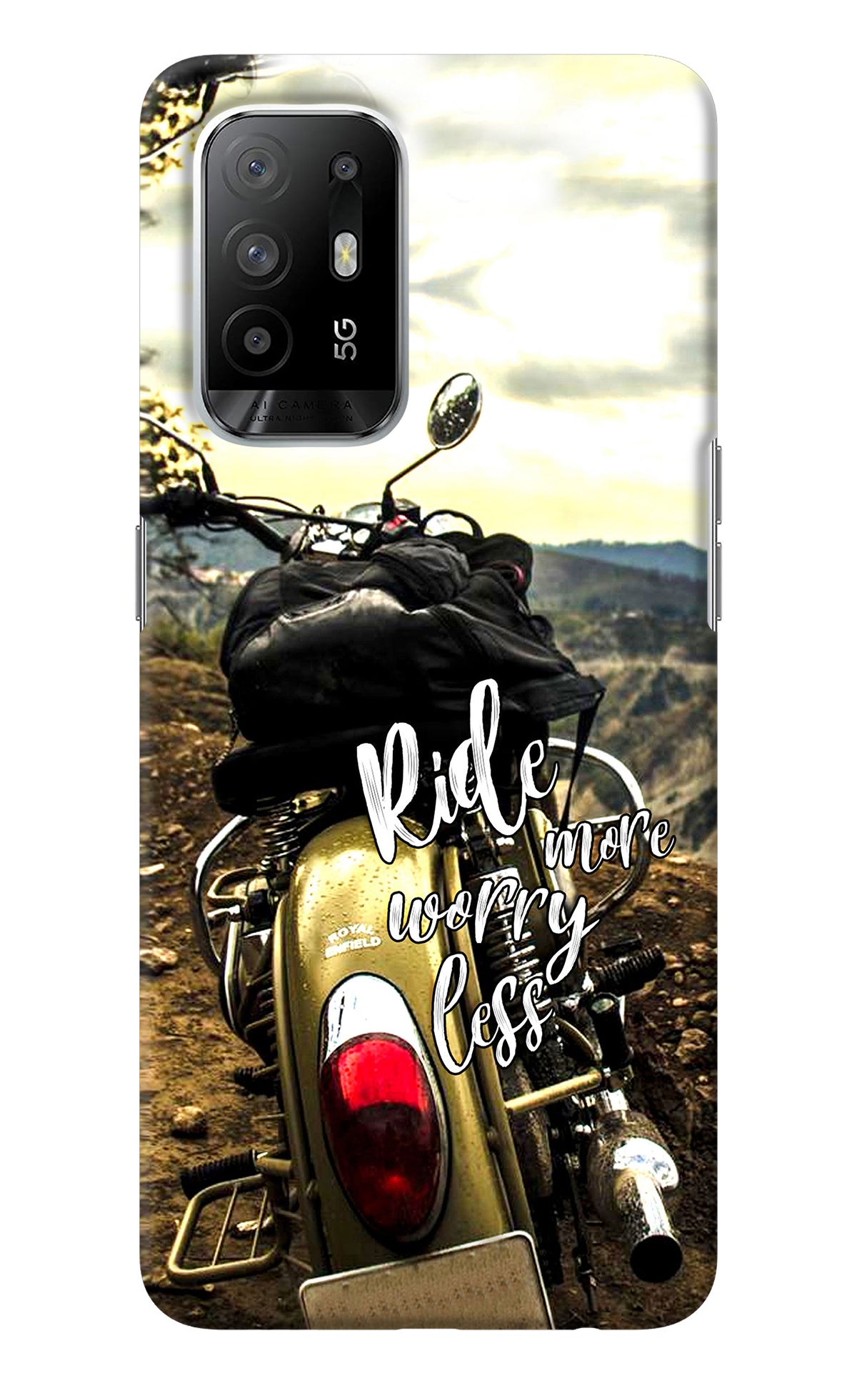 Ride More Worry Less Oppo F19 Pro+ Back Cover