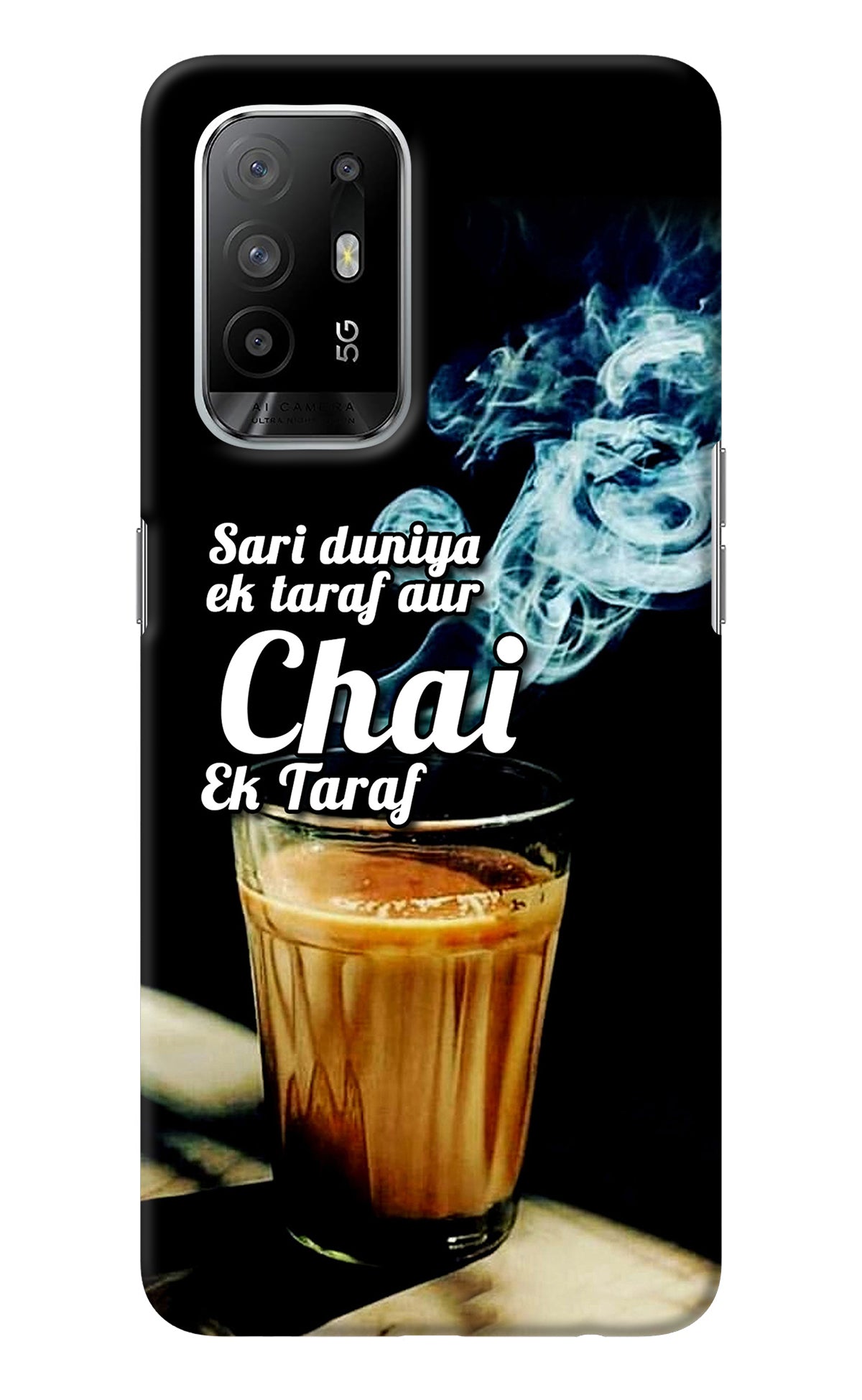 Chai Ek Taraf Quote Oppo F19 Pro+ Back Cover