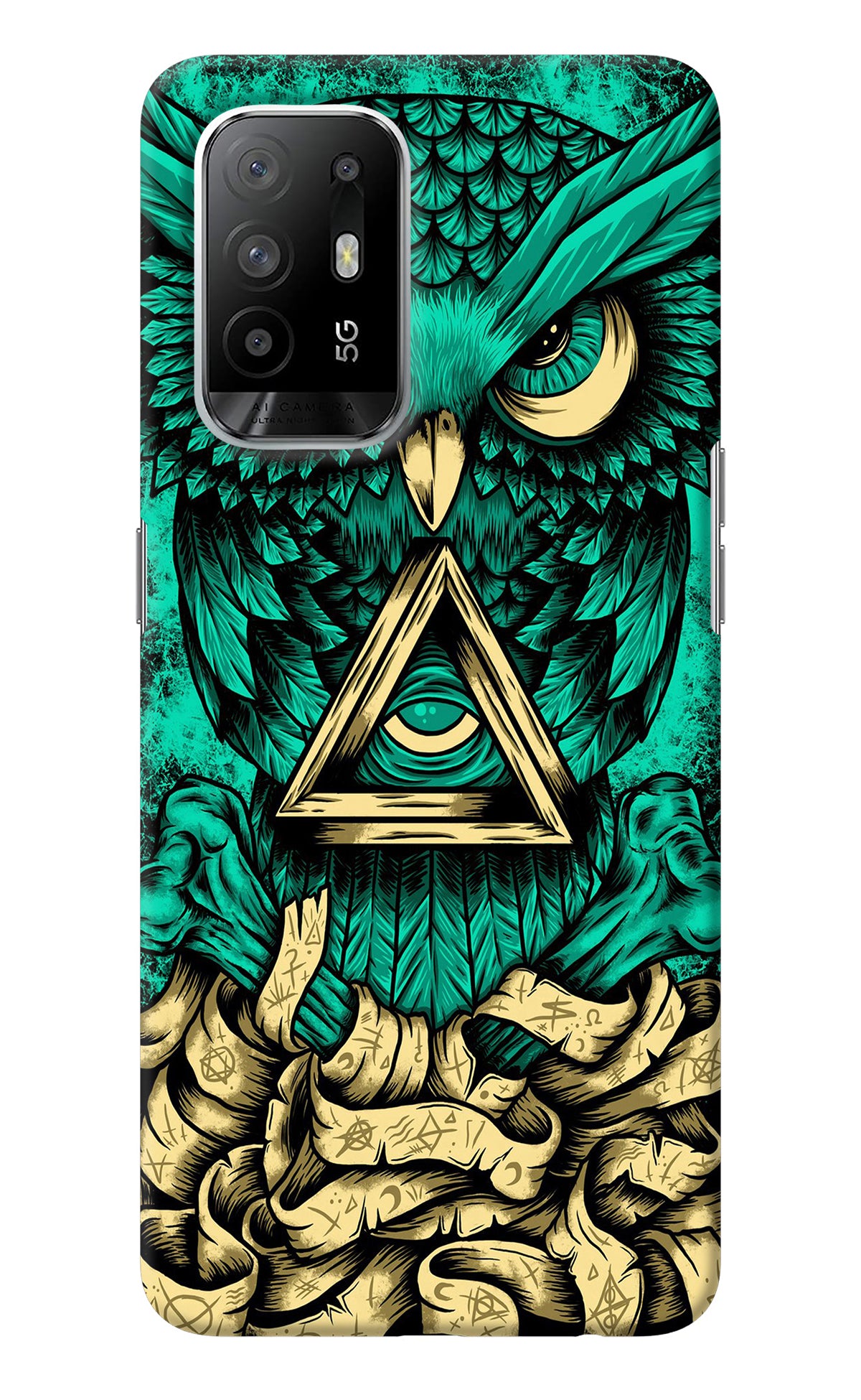 Green Owl Oppo F19 Pro+ Back Cover