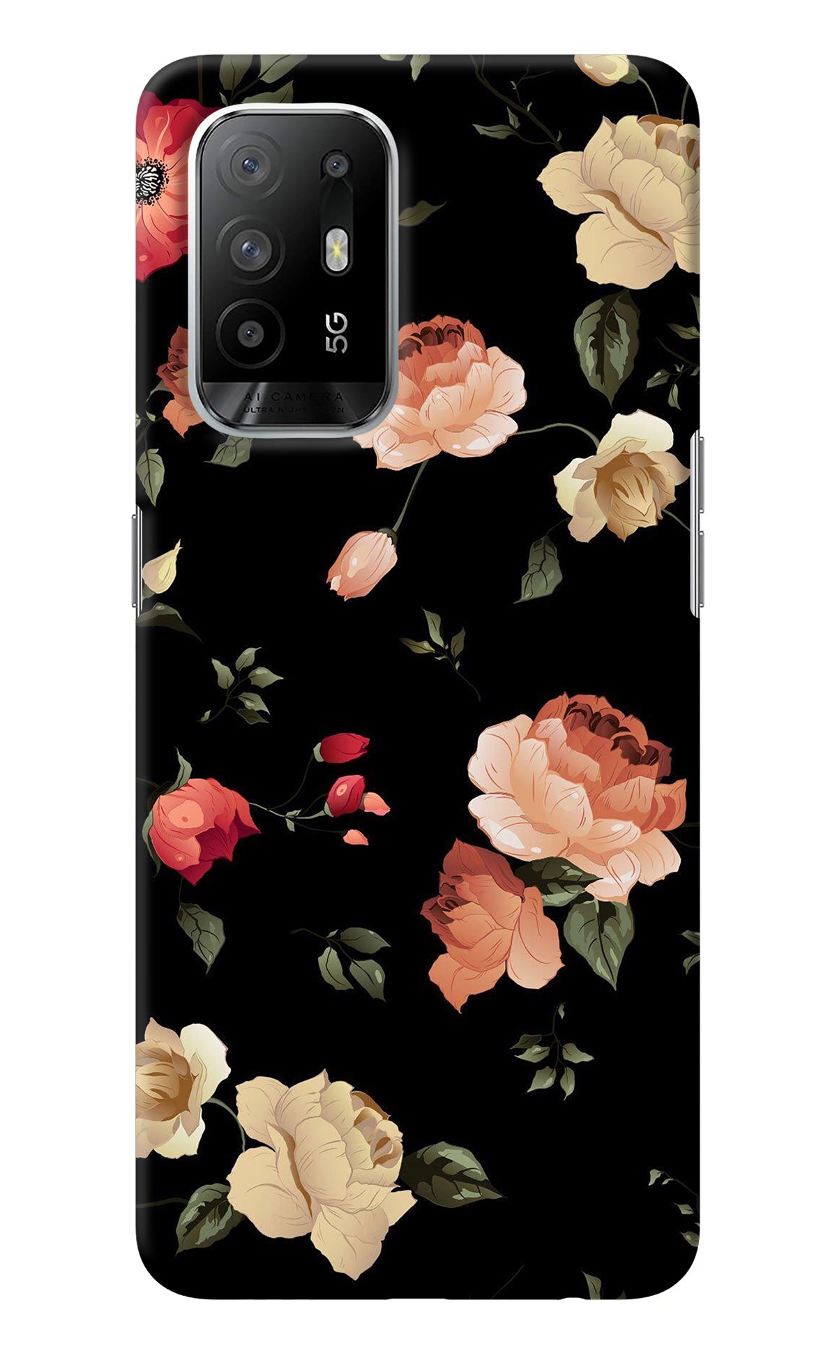 Flowers Oppo F19 Pro+ Back Cover