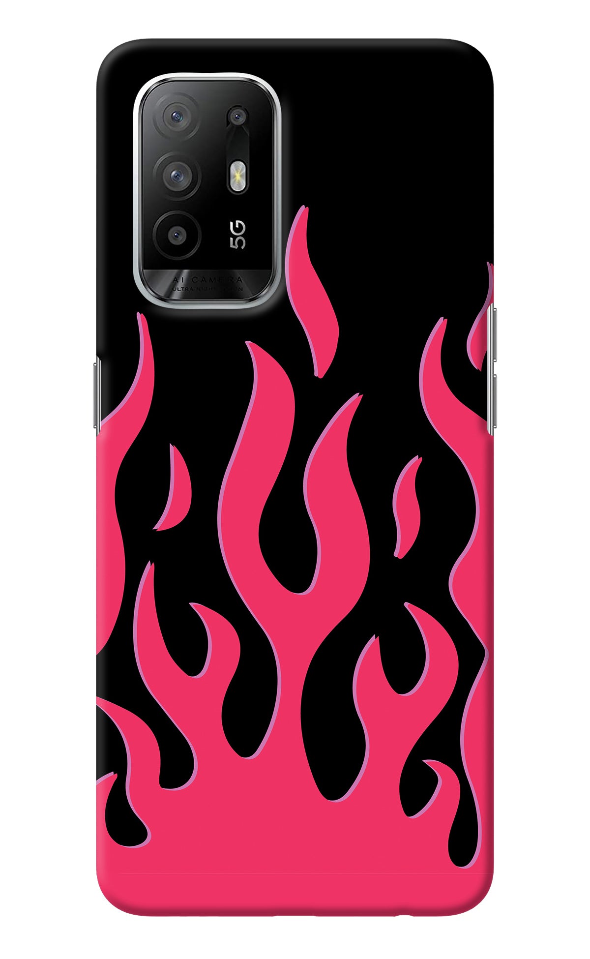 Fire Flames Oppo F19 Pro+ Back Cover