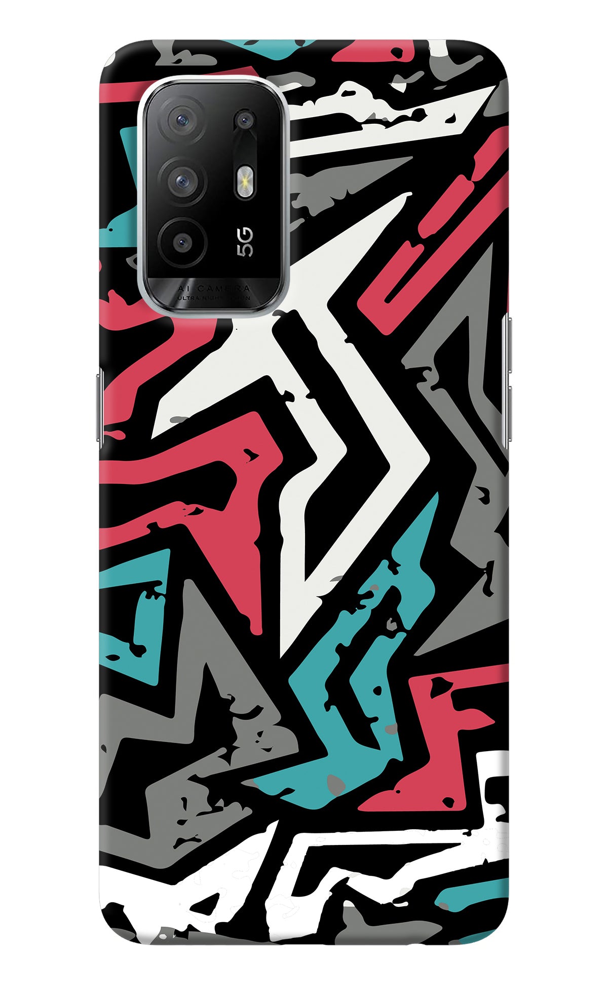 Geometric Graffiti Oppo F19 Pro+ Back Cover