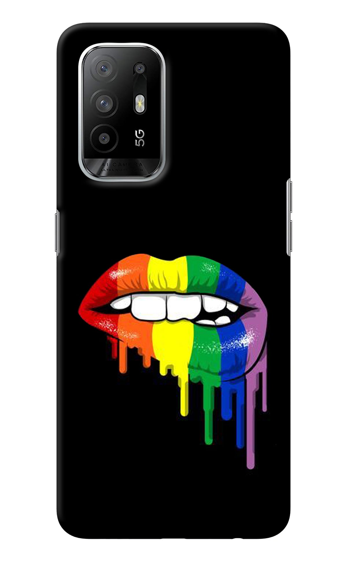 Lips Biting Oppo F19 Pro+ Back Cover