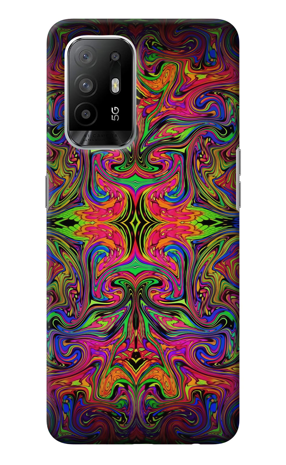 Psychedelic Art Oppo F19 Pro+ Back Cover