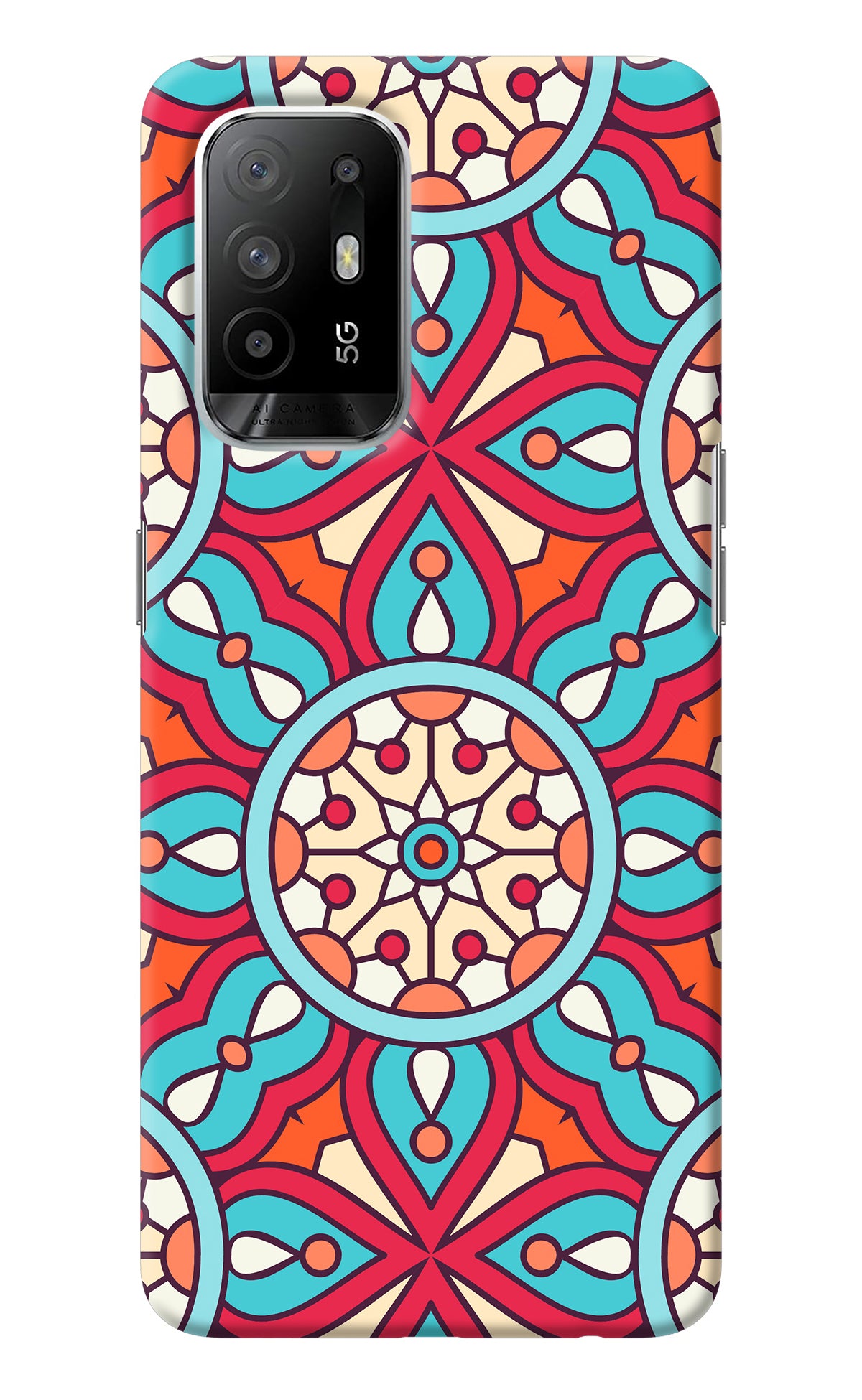 Mandala Geometric Oppo F19 Pro+ Back Cover