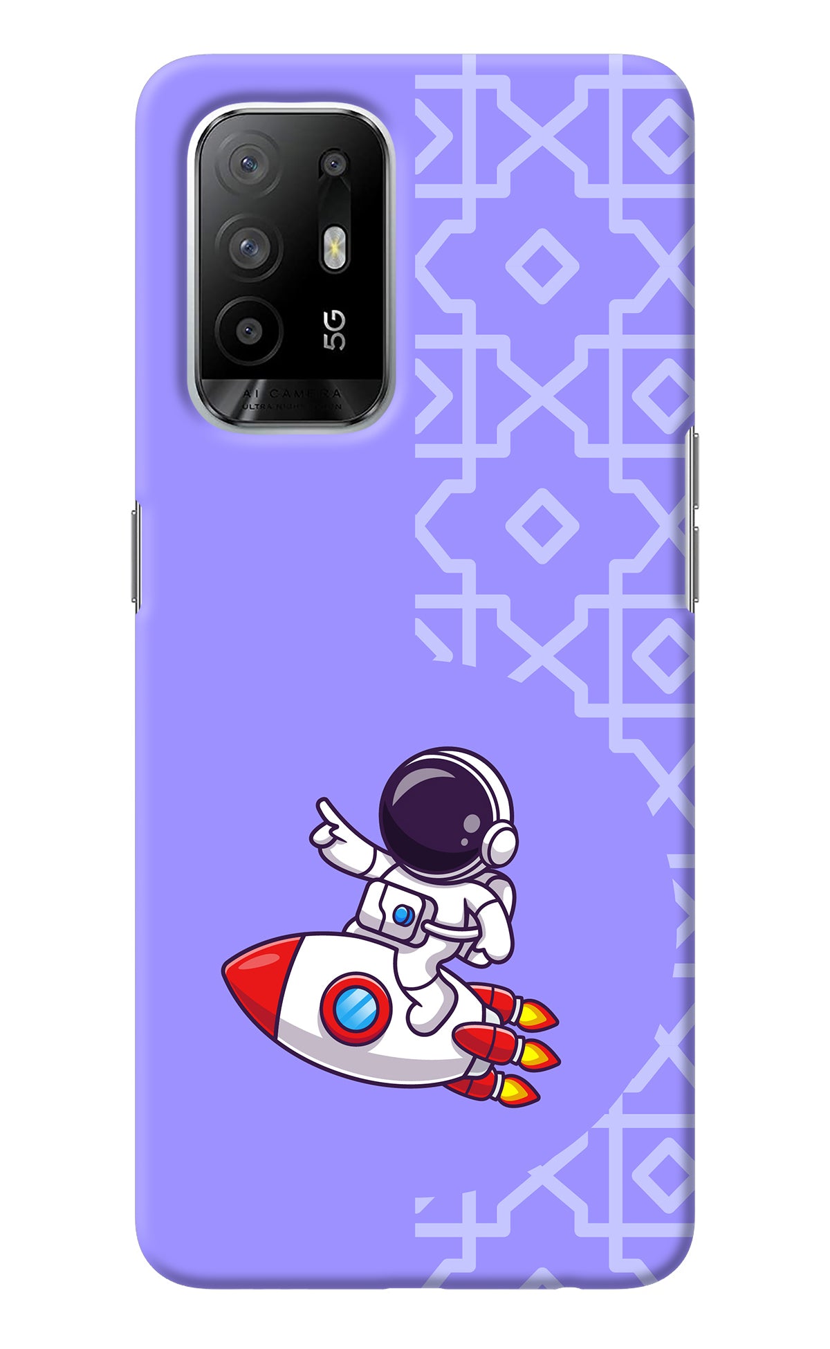 Cute Astronaut Oppo F19 Pro+ Back Cover