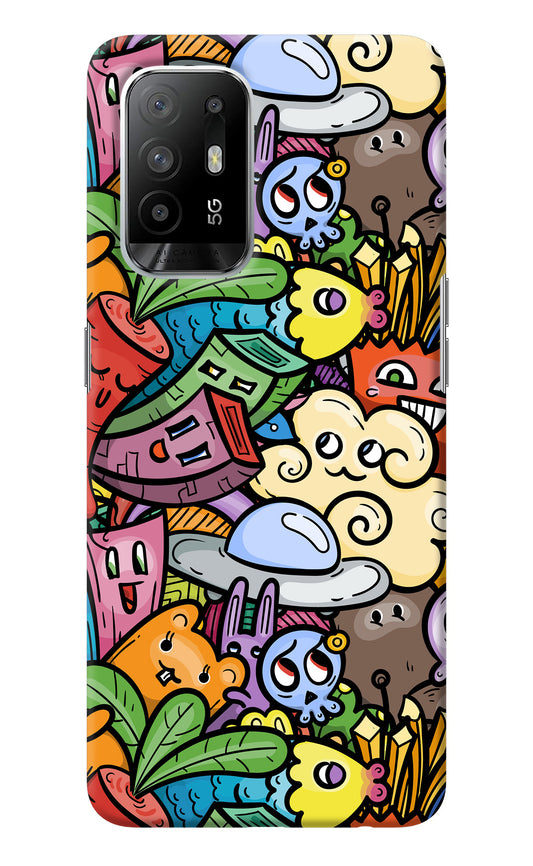 Veggie Doodle Oppo F19 Pro+ Back Cover