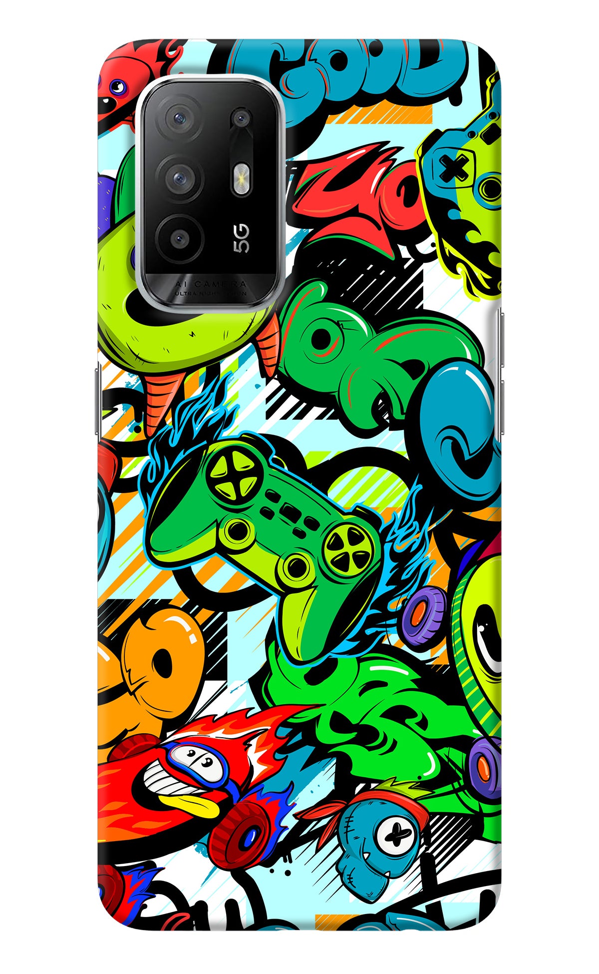 Game Doodle Oppo F19 Pro+ Back Cover