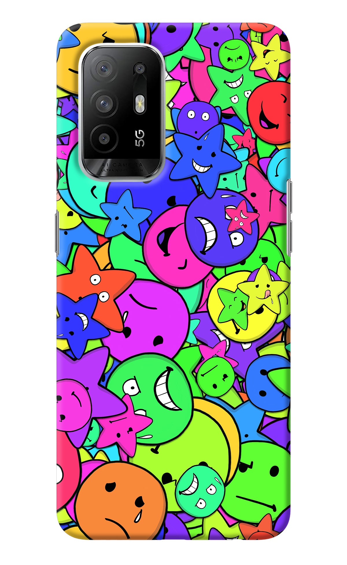 Fun Doodle Oppo F19 Pro+ Back Cover