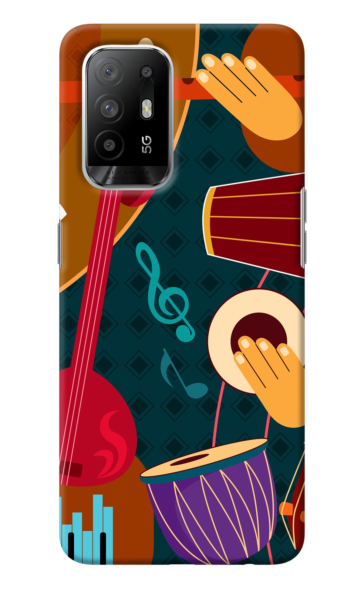 Music Instrument Oppo F19 Pro+ Back Cover