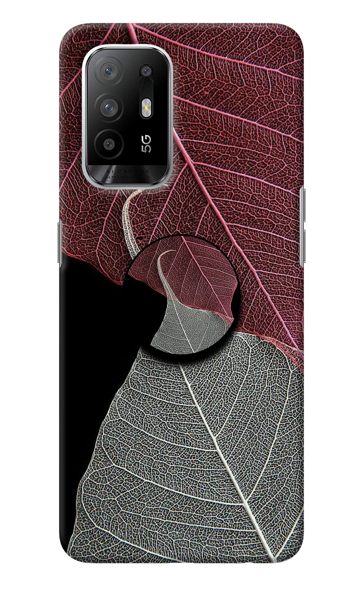 Leaf Pattern Oppo F19 Pro+ Pop Case