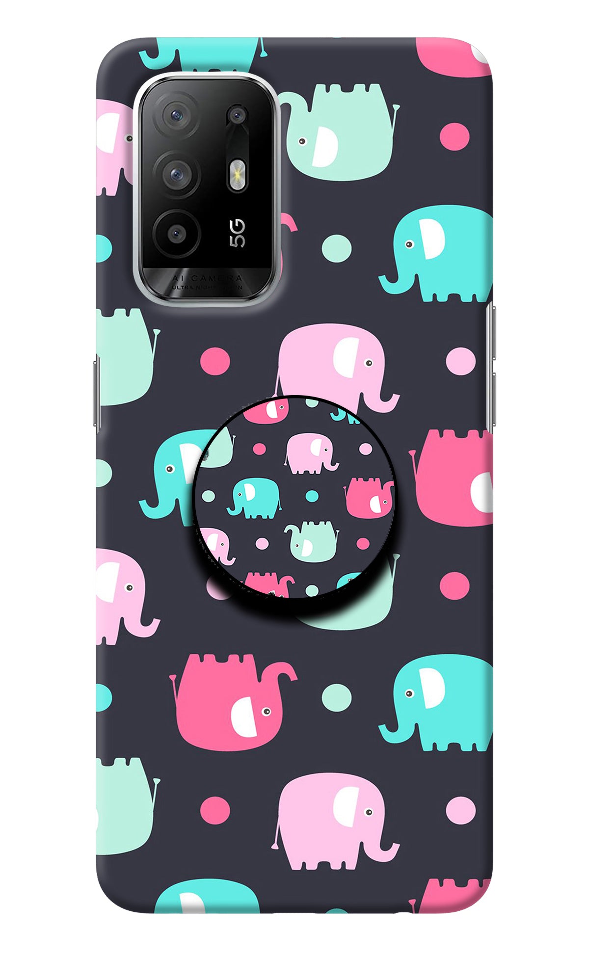 Baby Elephants Oppo F19 Pro+ Pop Case