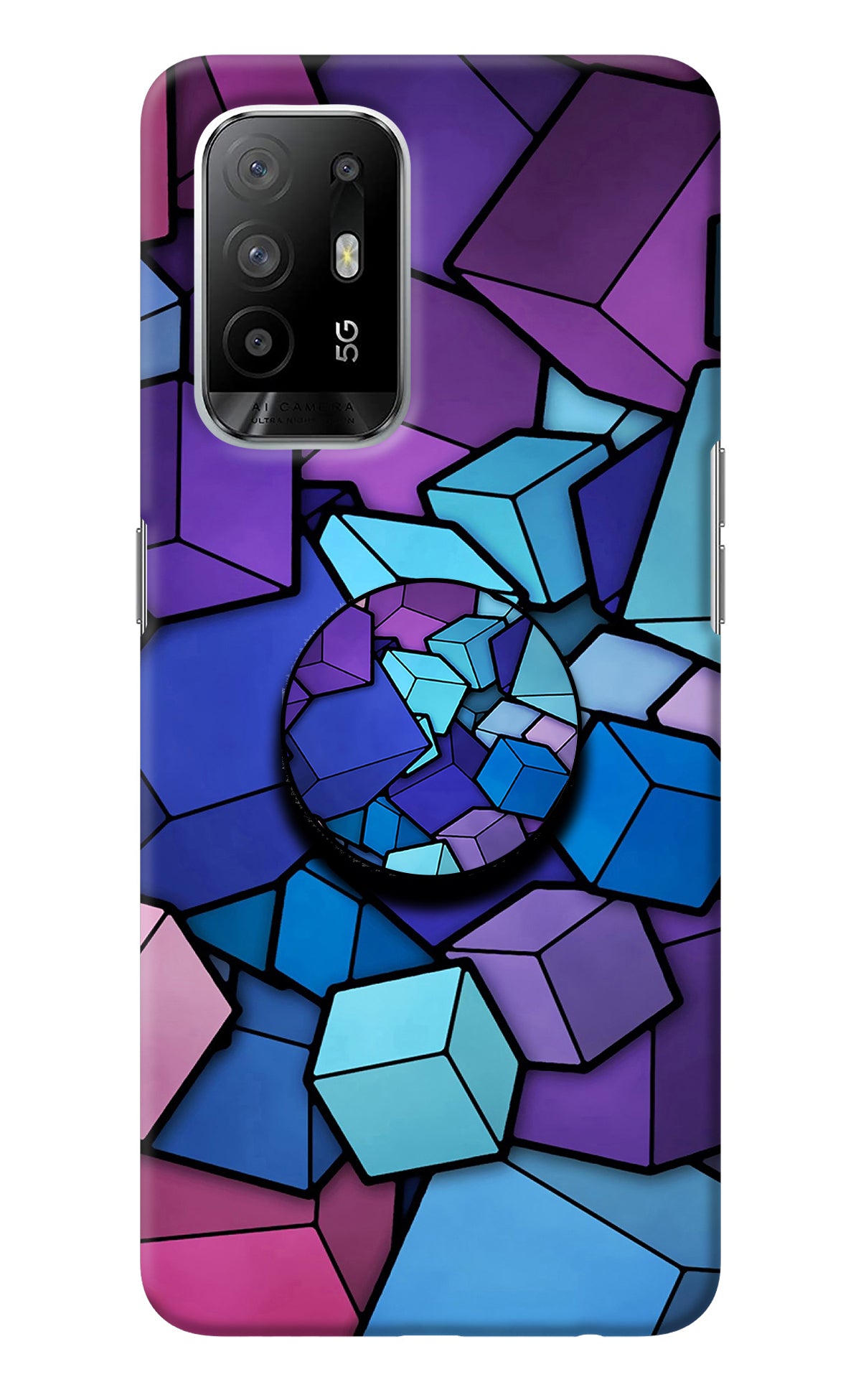 Cubic Abstract Oppo F19 Pro+ Pop Case