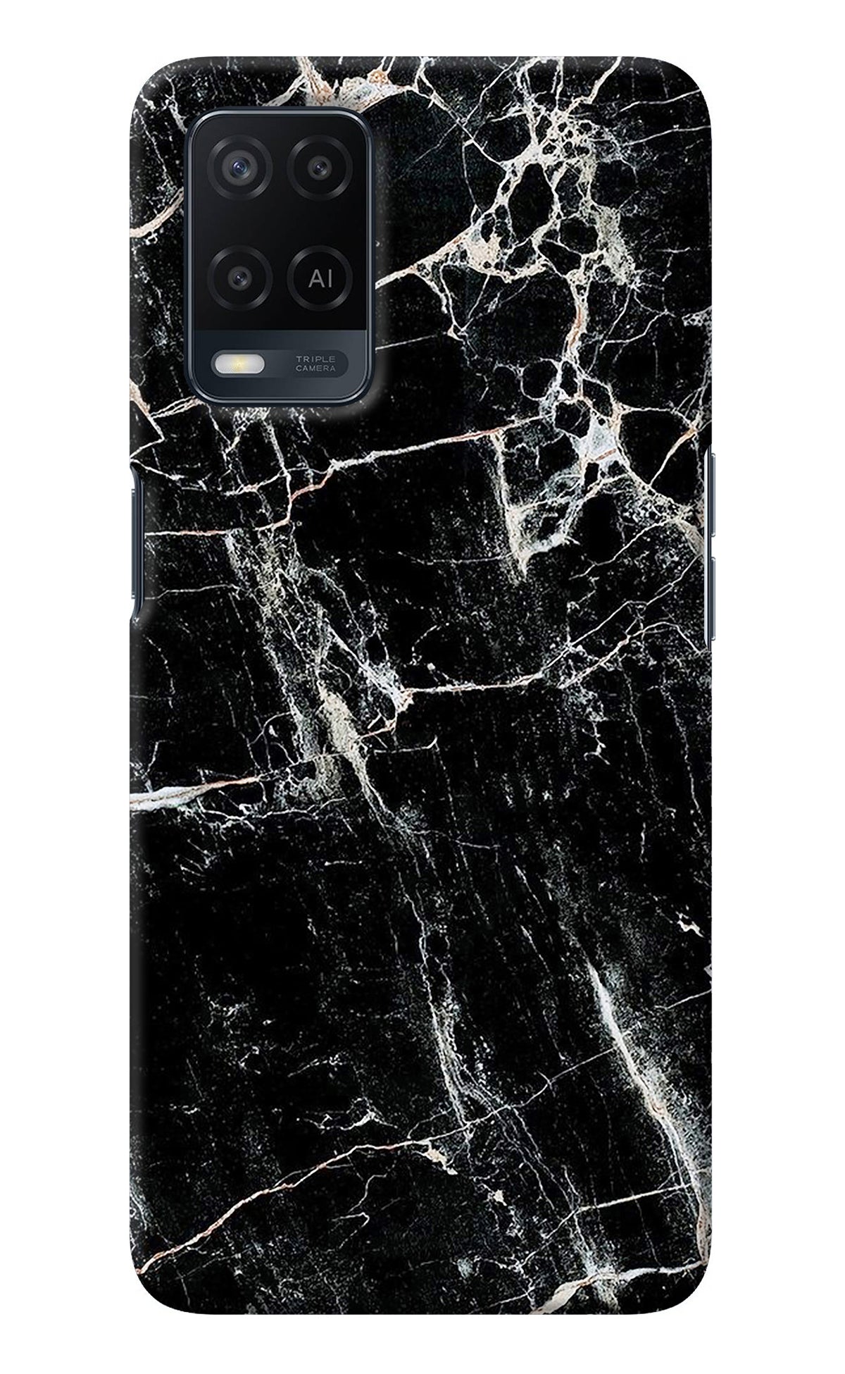 Black Marble Texture Oppo A54 Back Cover