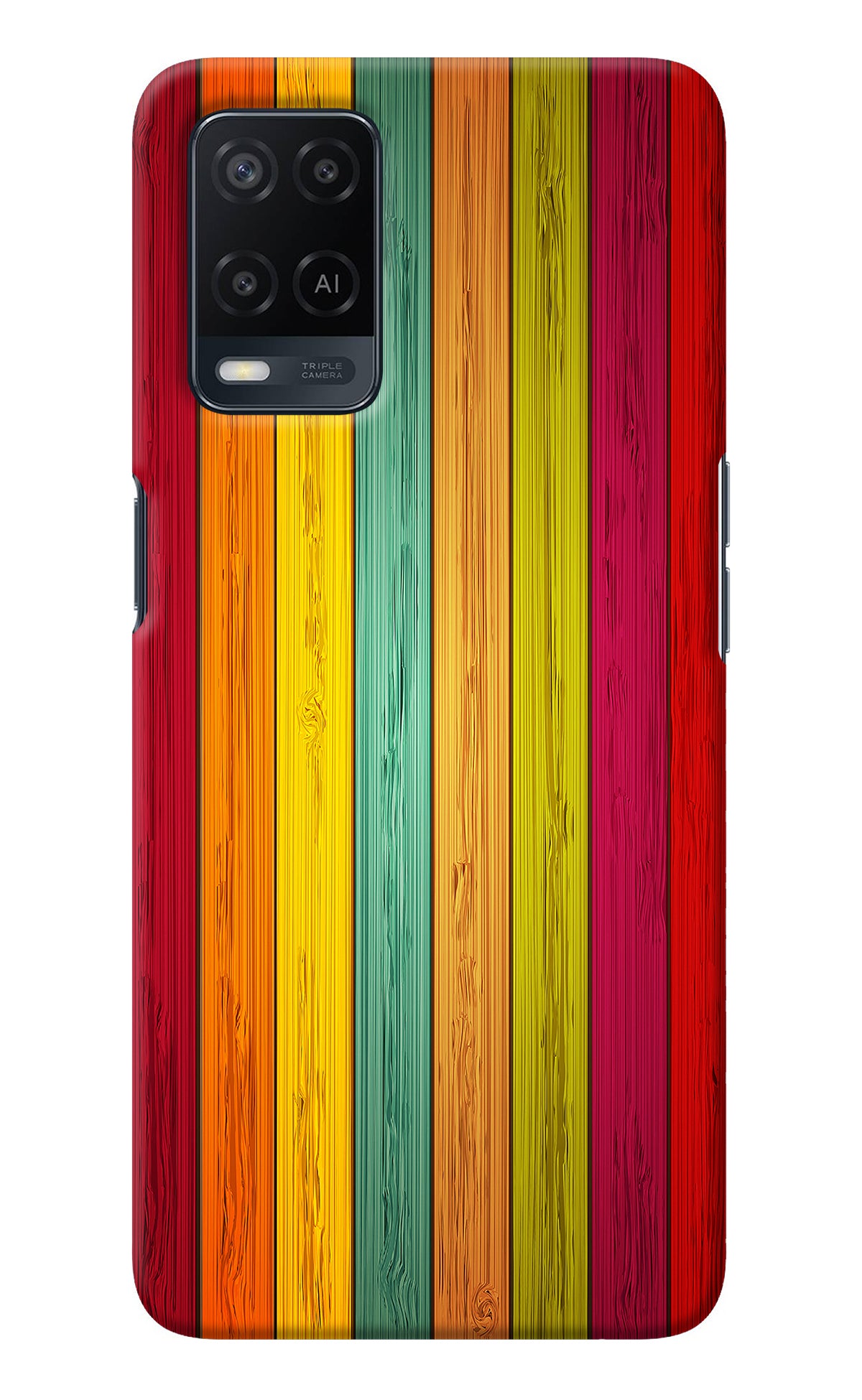 Multicolor Wooden Oppo A54 Back Cover