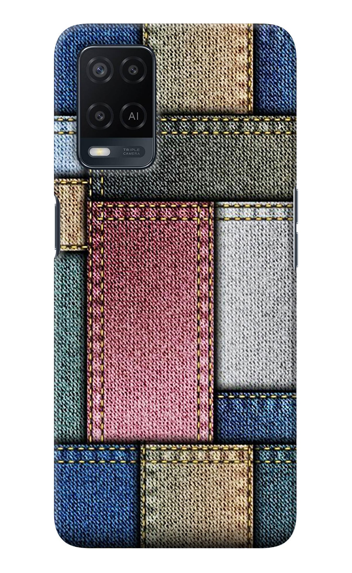 Multicolor Jeans Oppo A54 Back Cover