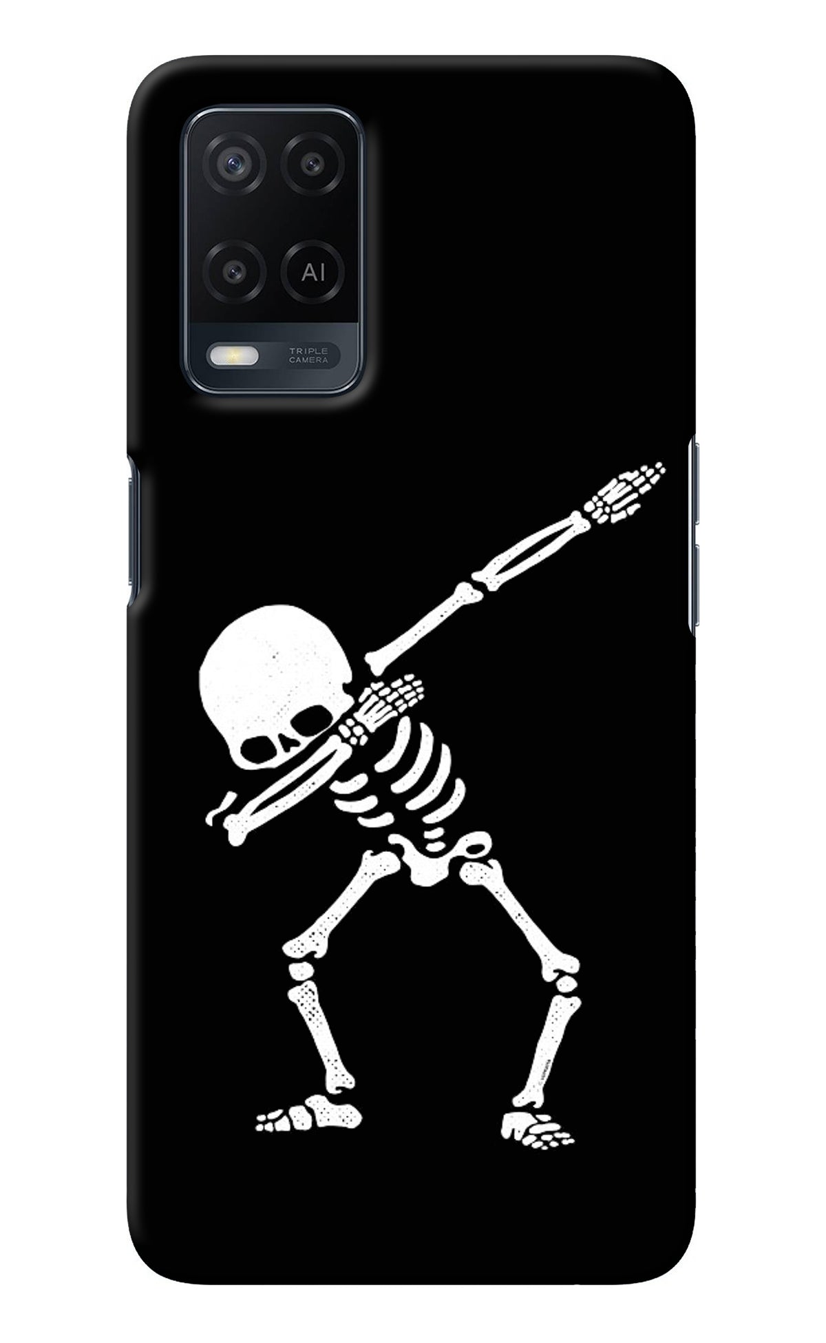 Dabbing Skeleton Art Oppo A54 Back Cover