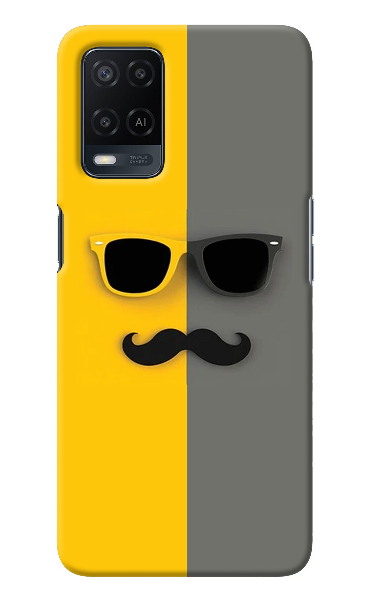 Sunglasses with Mustache Oppo A54 Back Cover