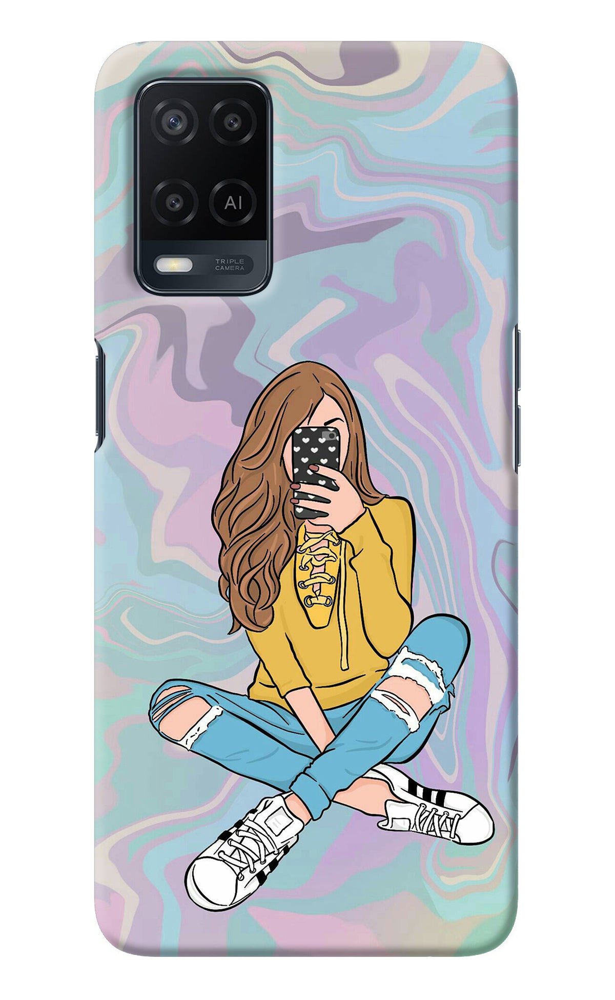 Selfie Girl Oppo A54 Back Cover