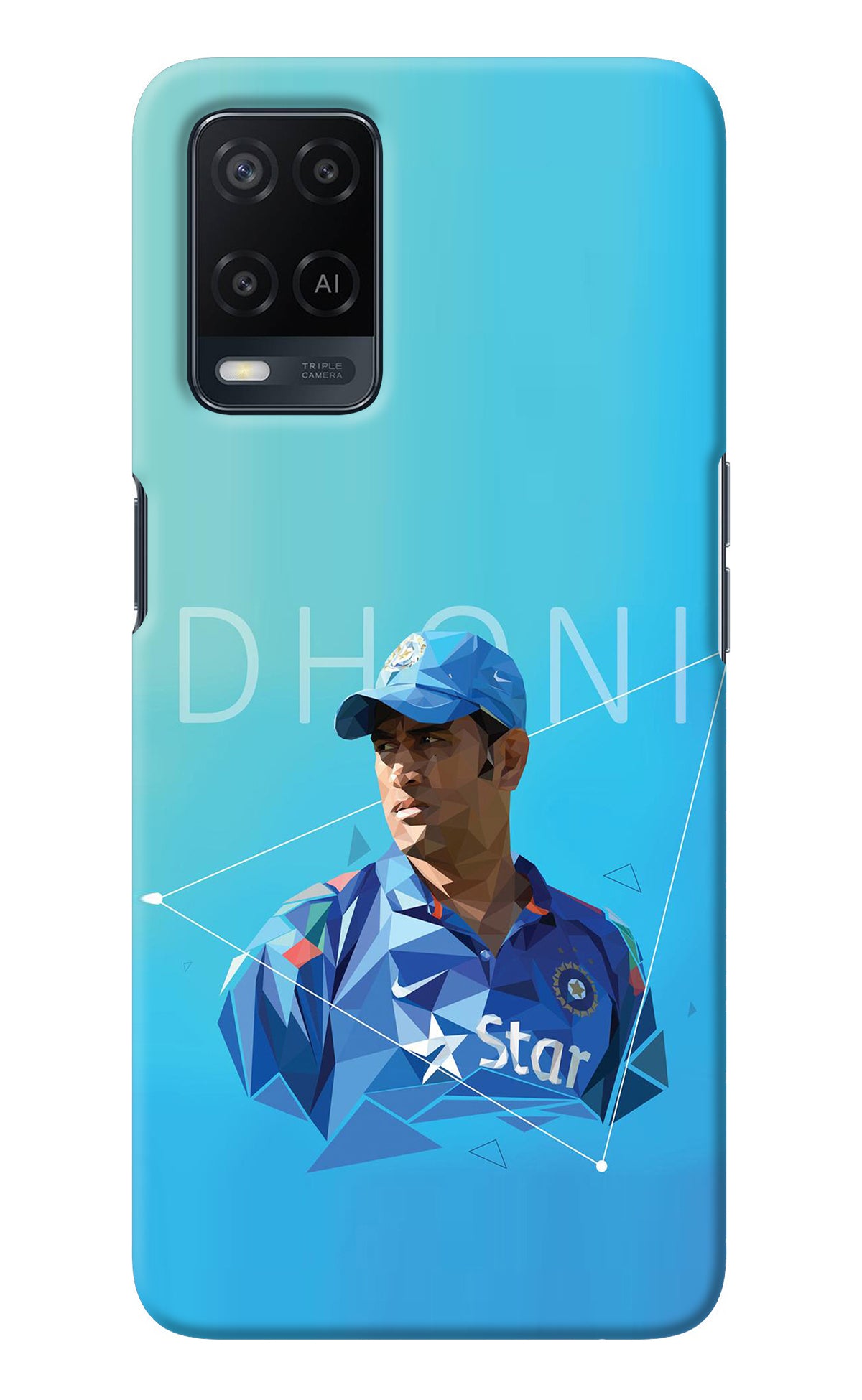 Dhoni Artwork Oppo A54 Back Cover