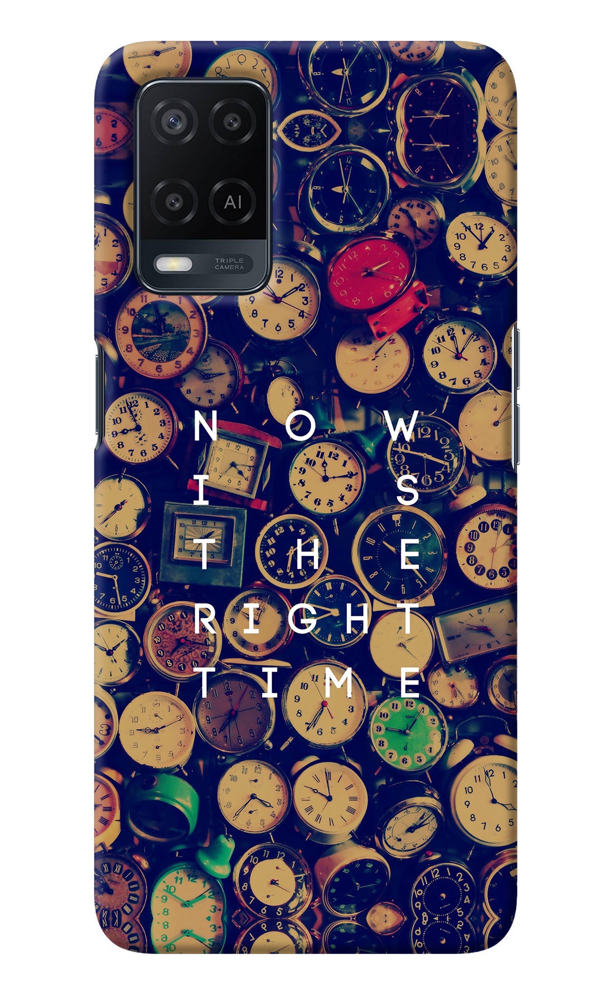 Now is the Right Time Quote Oppo A54 Back Cover