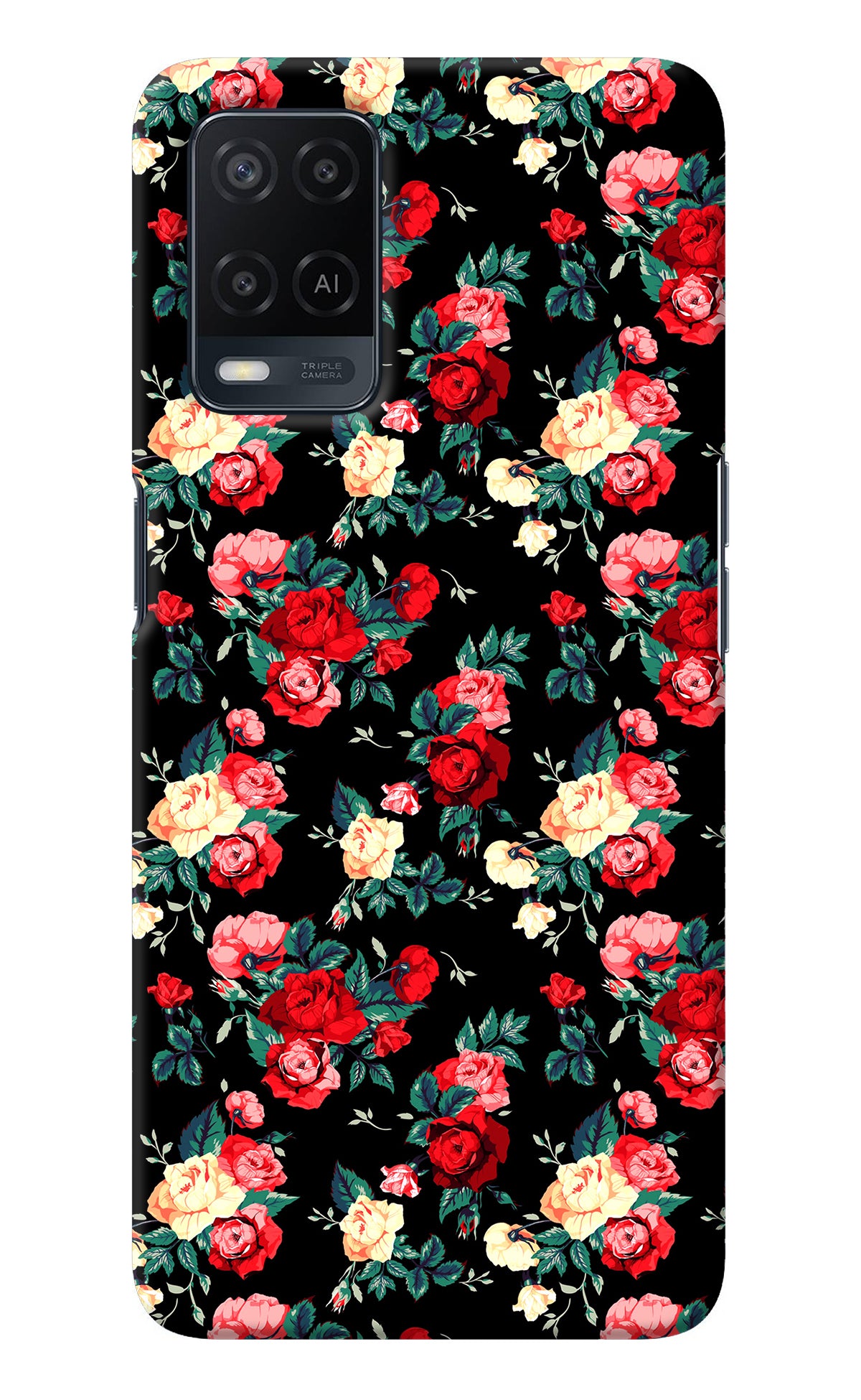 Rose Pattern Oppo A54 Back Cover