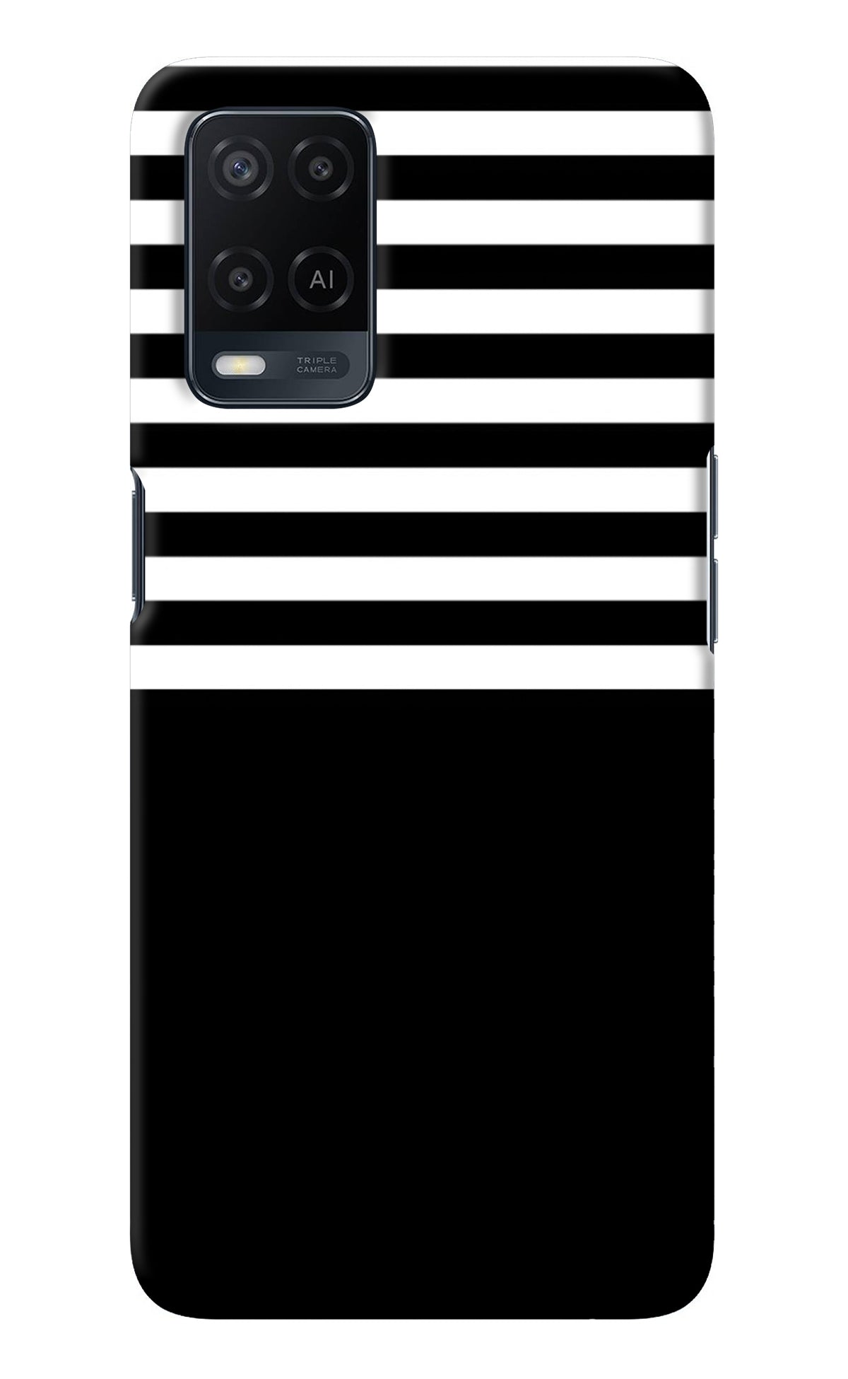 Black and White Print Oppo A54 Back Cover