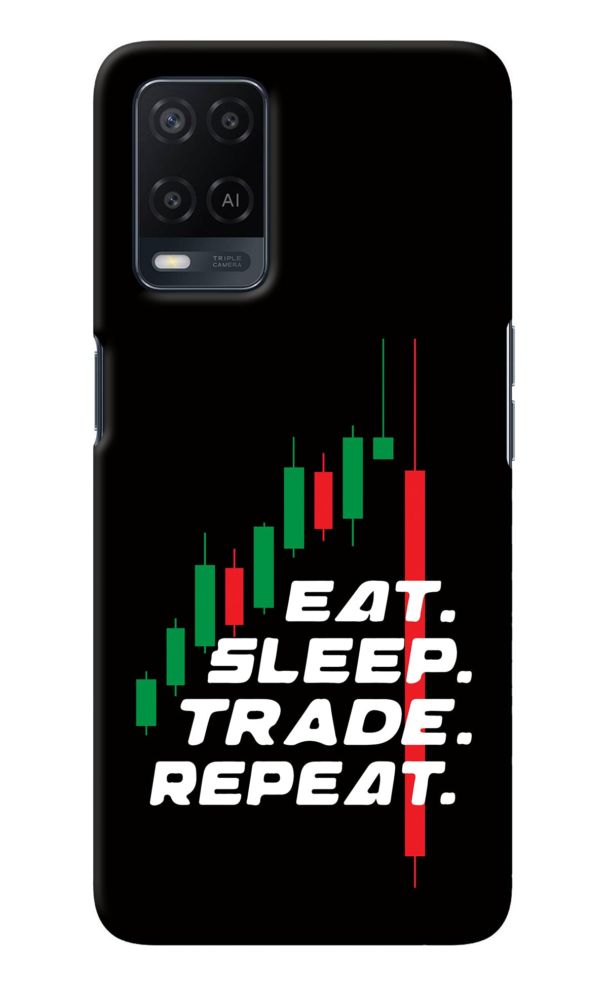 Eat Sleep Trade Repeat Oppo A54 Back Cover