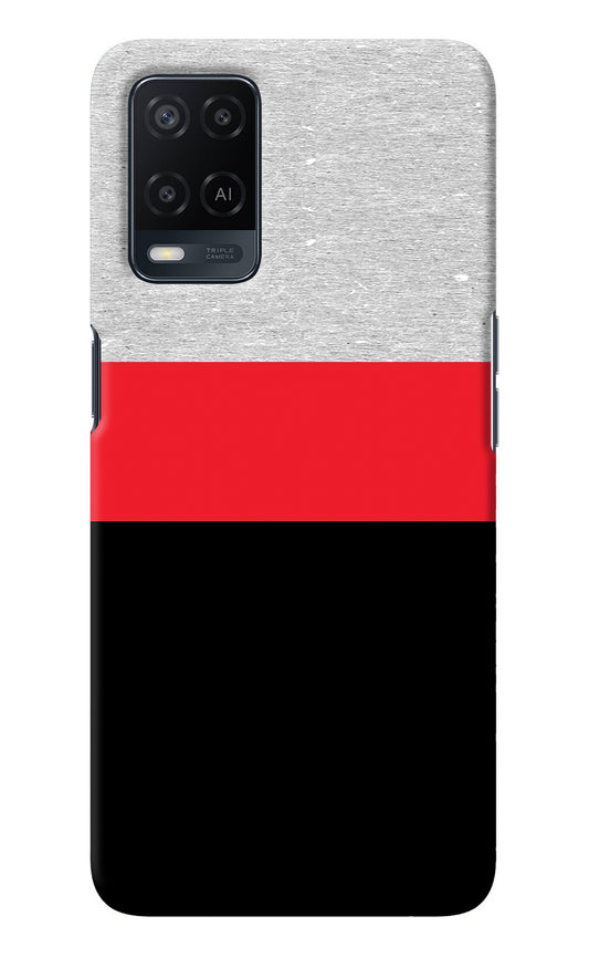 Tri Color Pattern Oppo A54 Back Cover