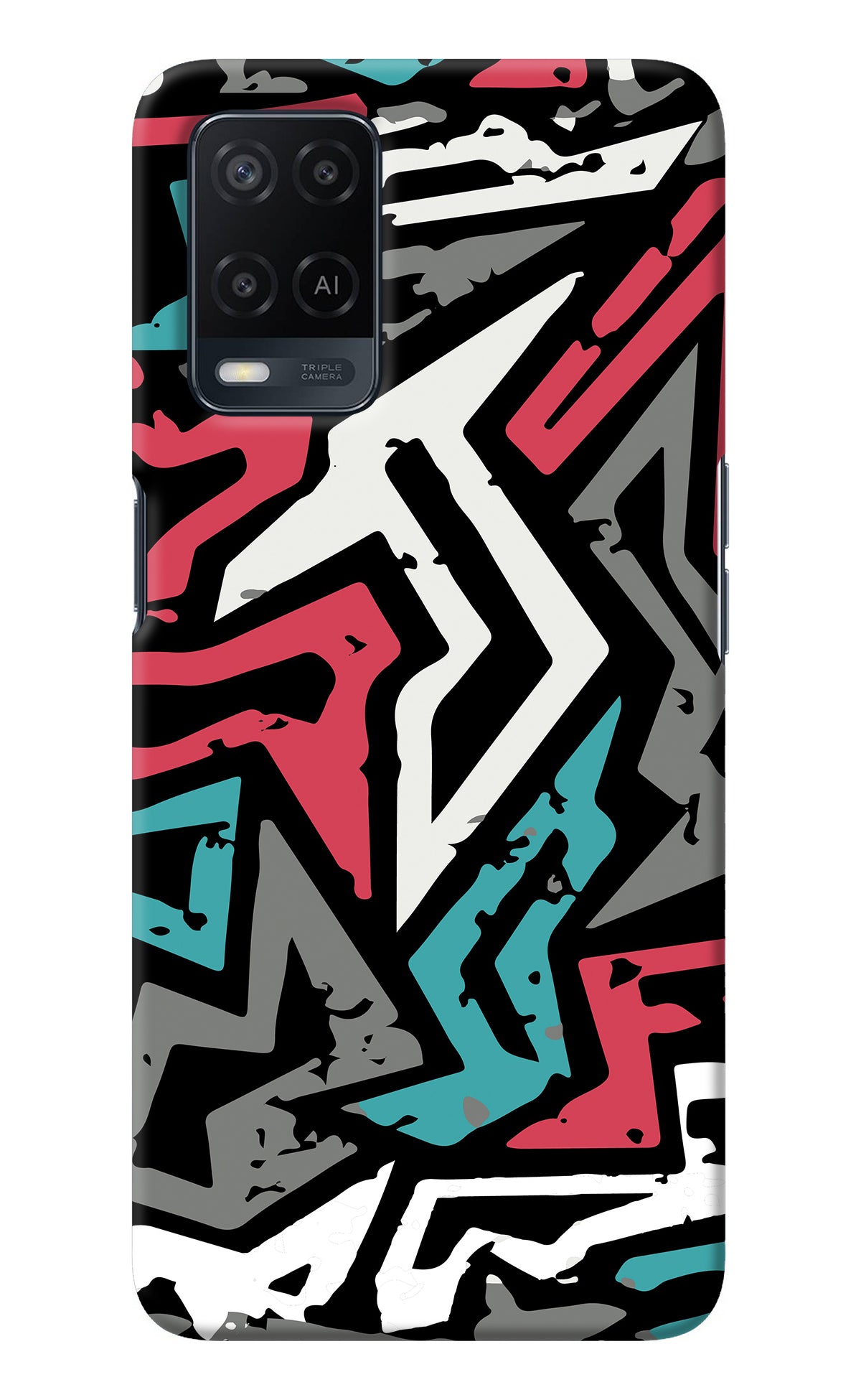 Geometric Graffiti Oppo A54 Back Cover