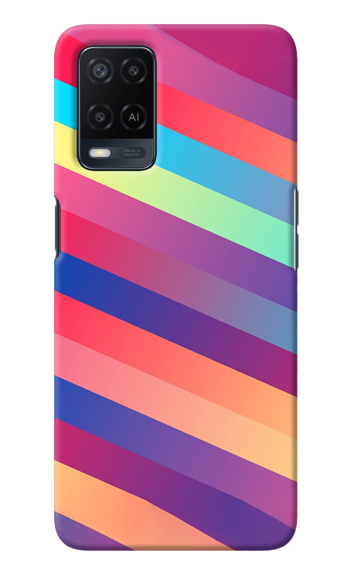 Stripes color Oppo A54 Back Cover