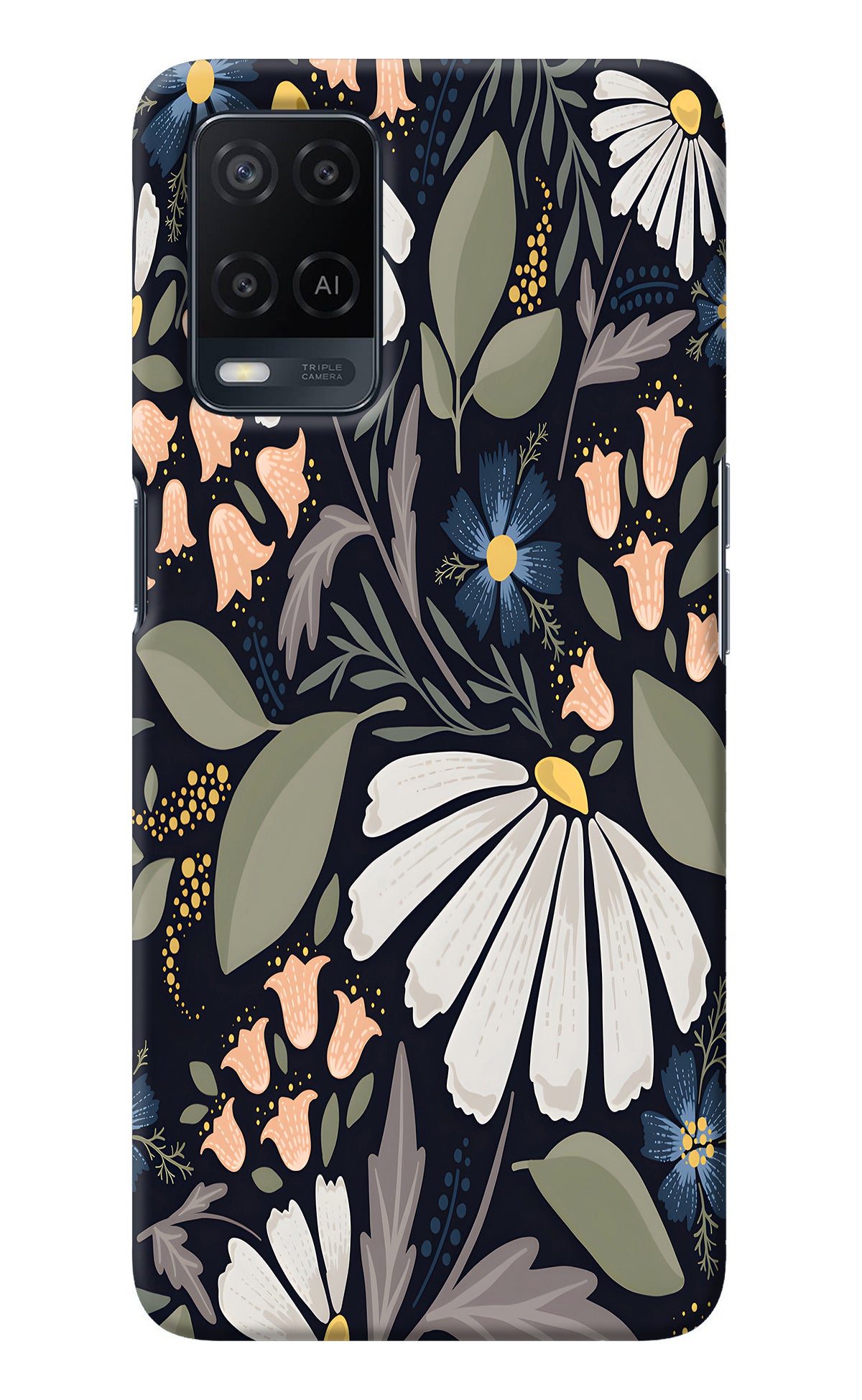 Flowers Art Oppo A54 Back Cover