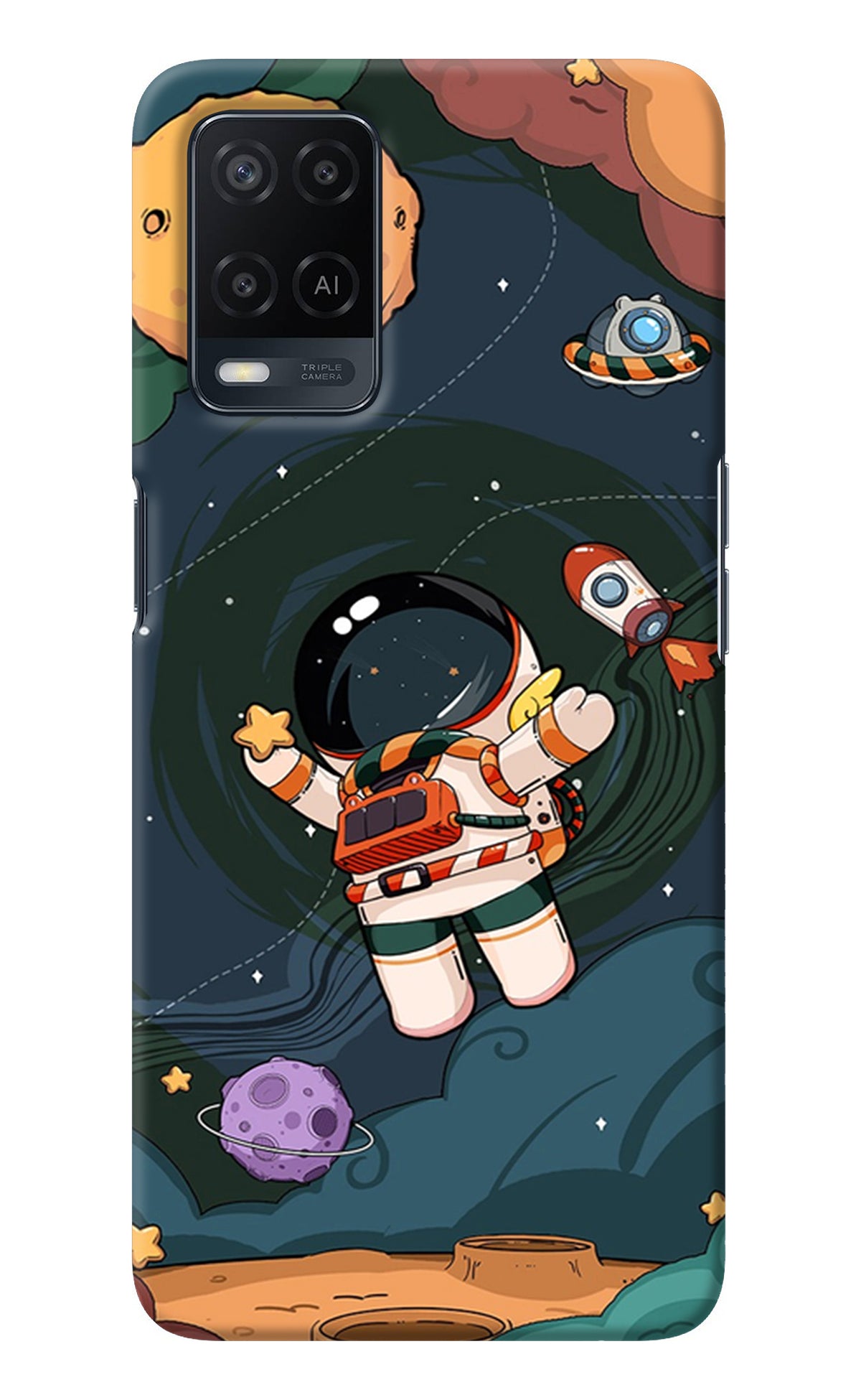 Cartoon Astronaut Oppo A54 Back Cover