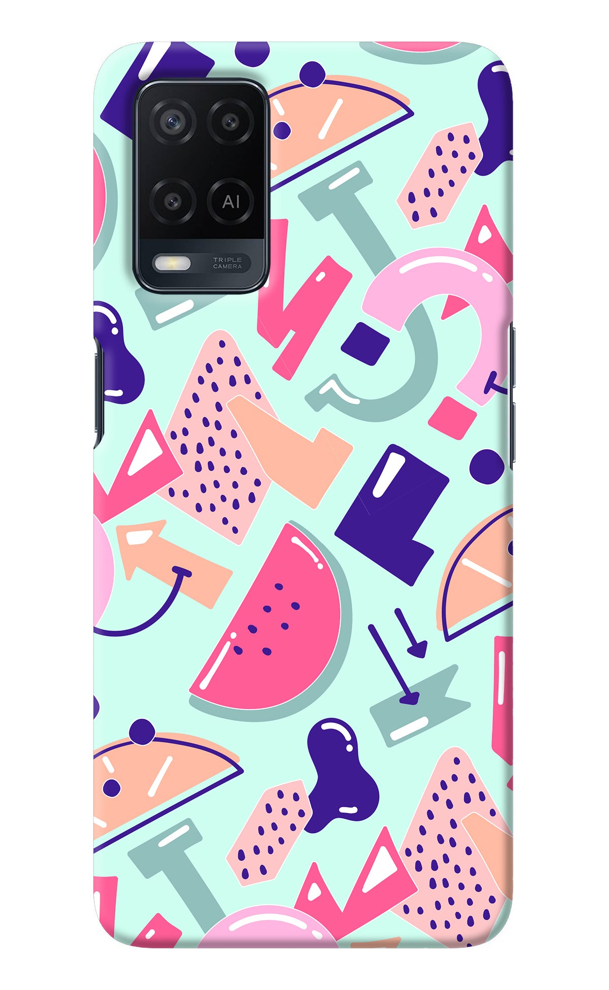 Doodle Pattern Oppo A54 Back Cover