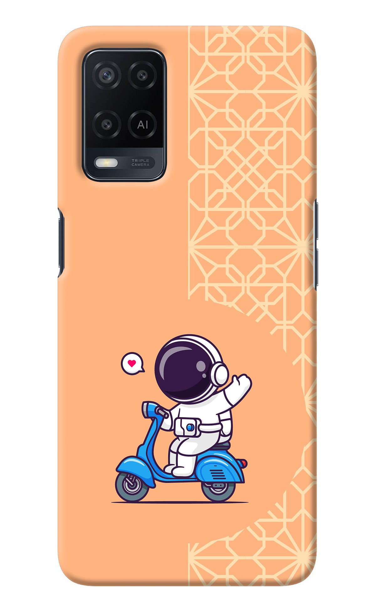 Cute Astronaut Riding Oppo A54 Back Cover