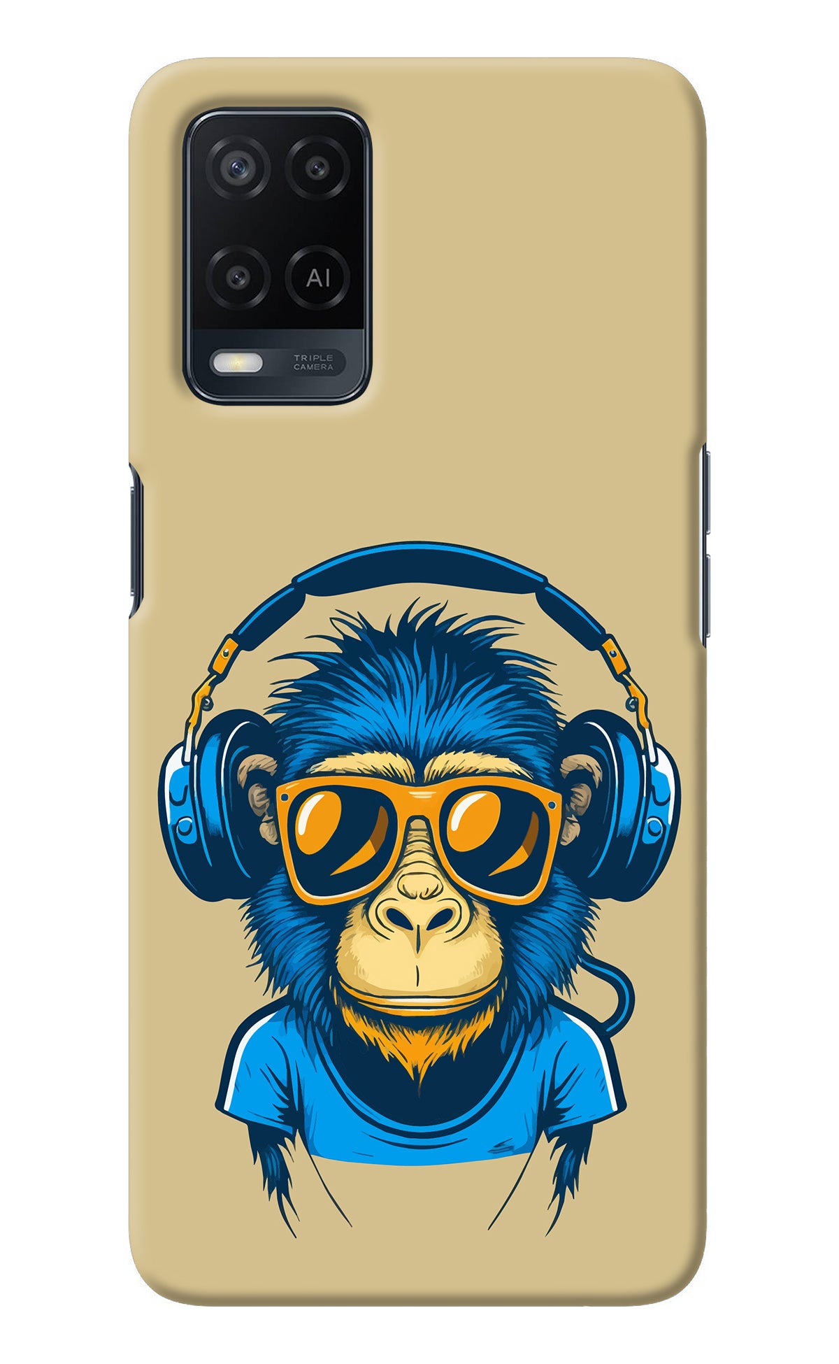 Monkey Headphone Oppo A54 Back Cover