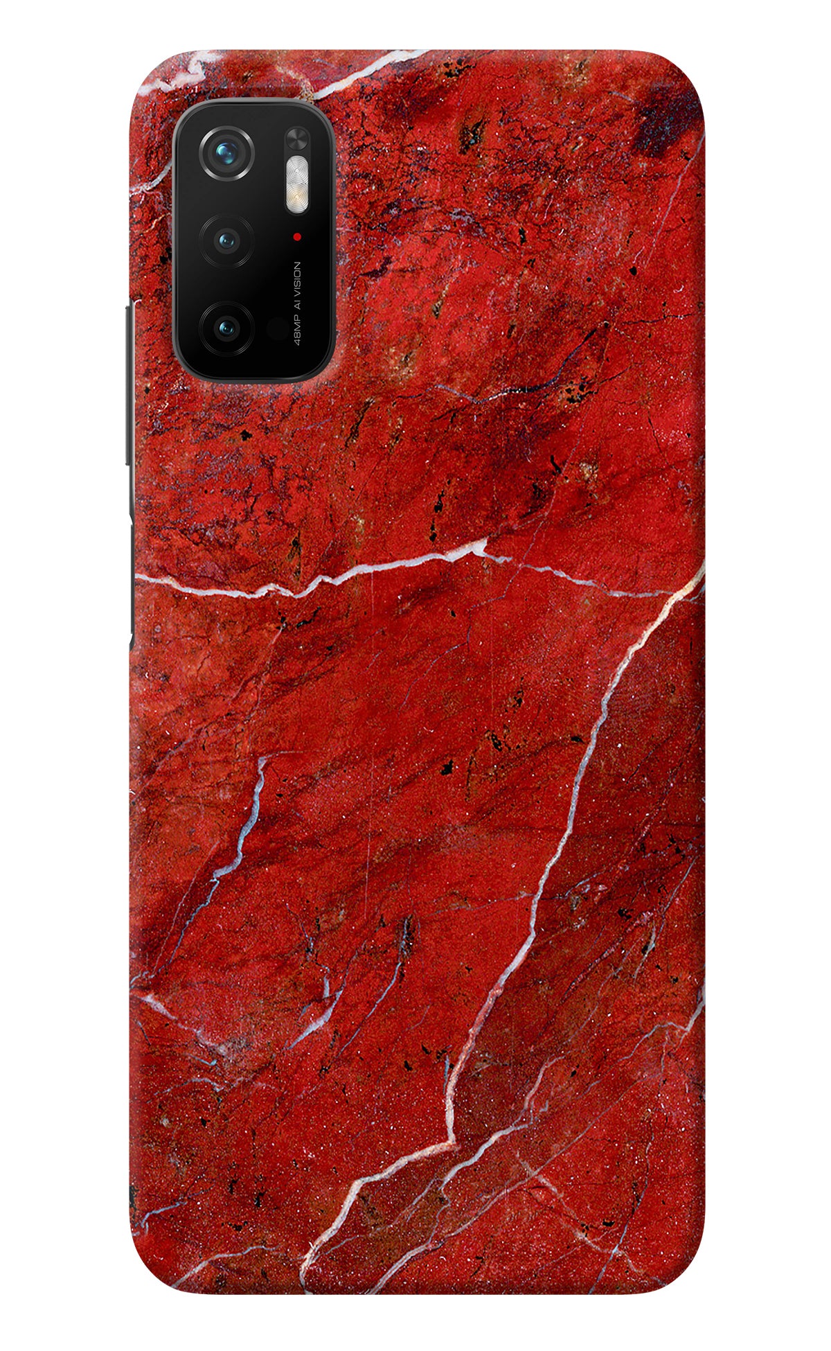 Red Marble Design Poco M3 Pro 5G Back Cover