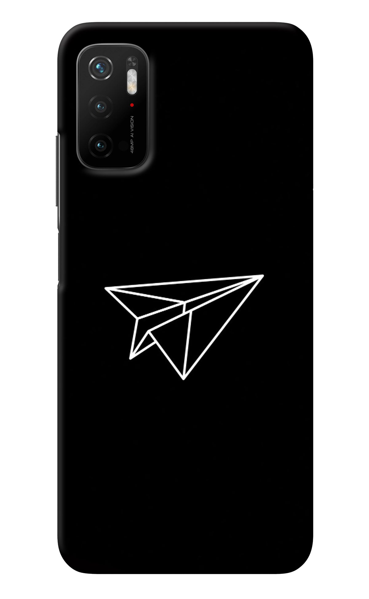 Paper Plane White Poco M3 Pro 5G Back Cover