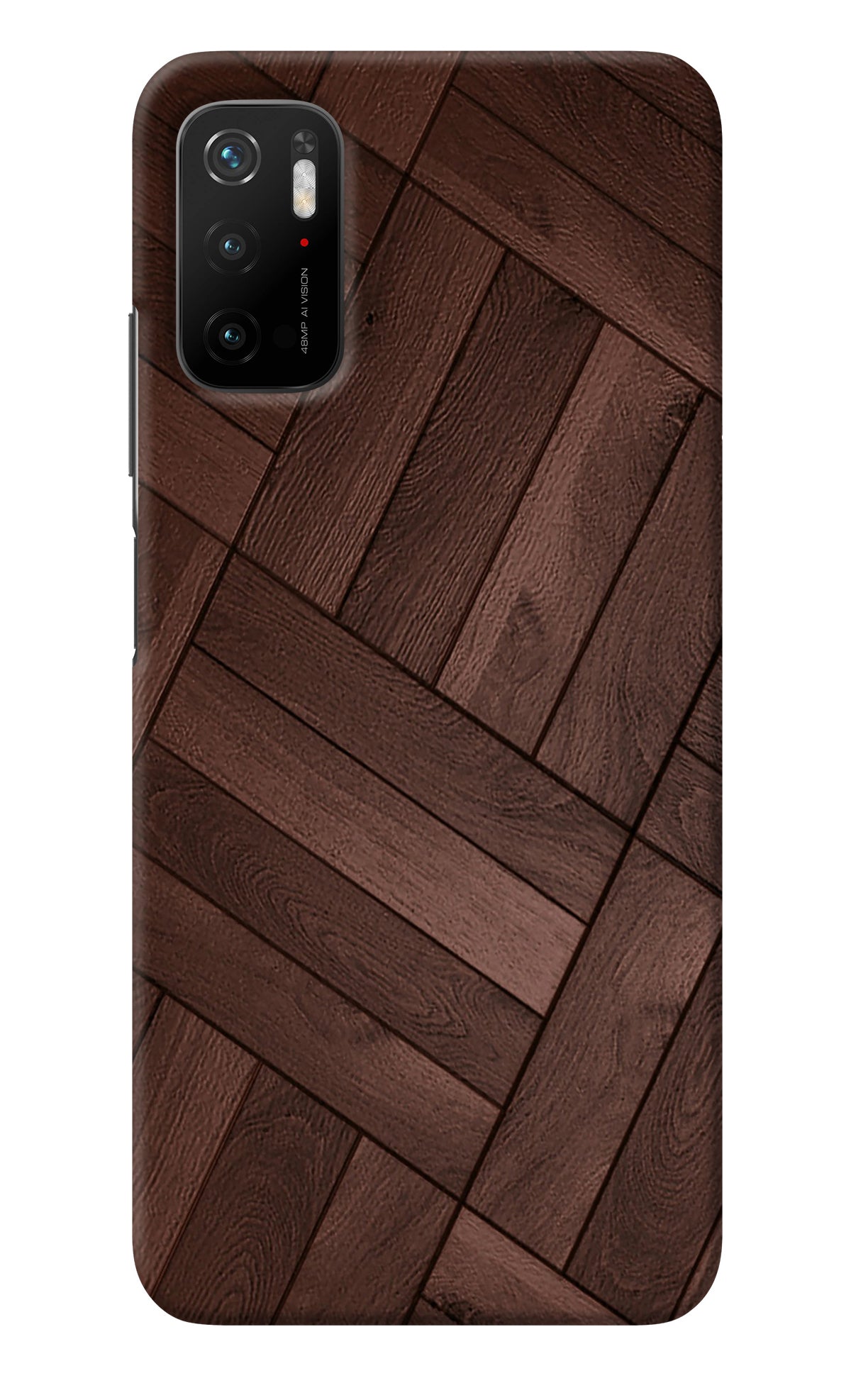 Wooden Texture Design Poco M3 Pro 5G Back Cover