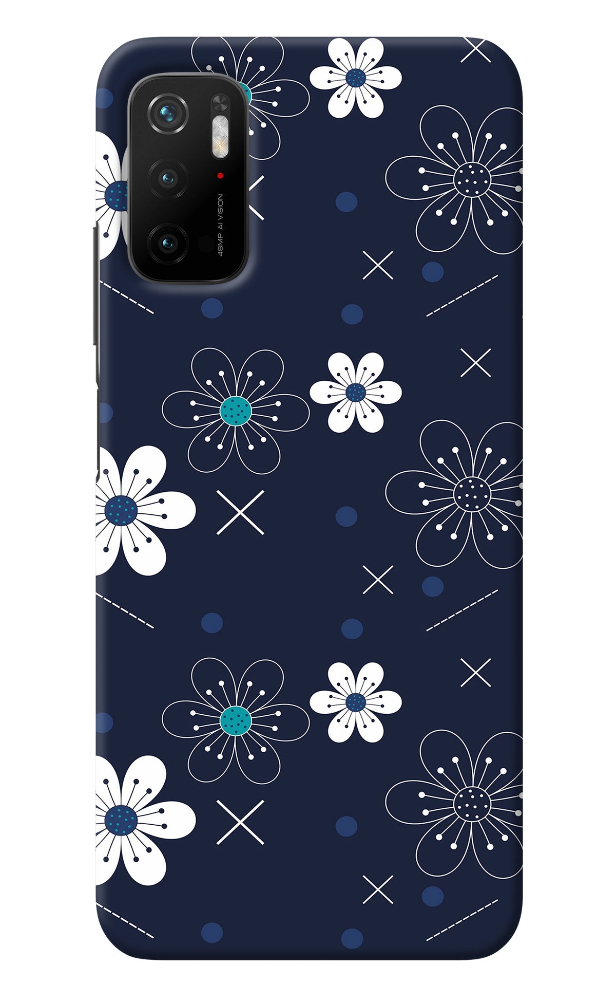 Flowers Poco M3 Pro 5G Back Cover