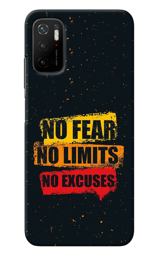 No Fear No Limits No Excuse Poco M3 Pro 5G Back Cover