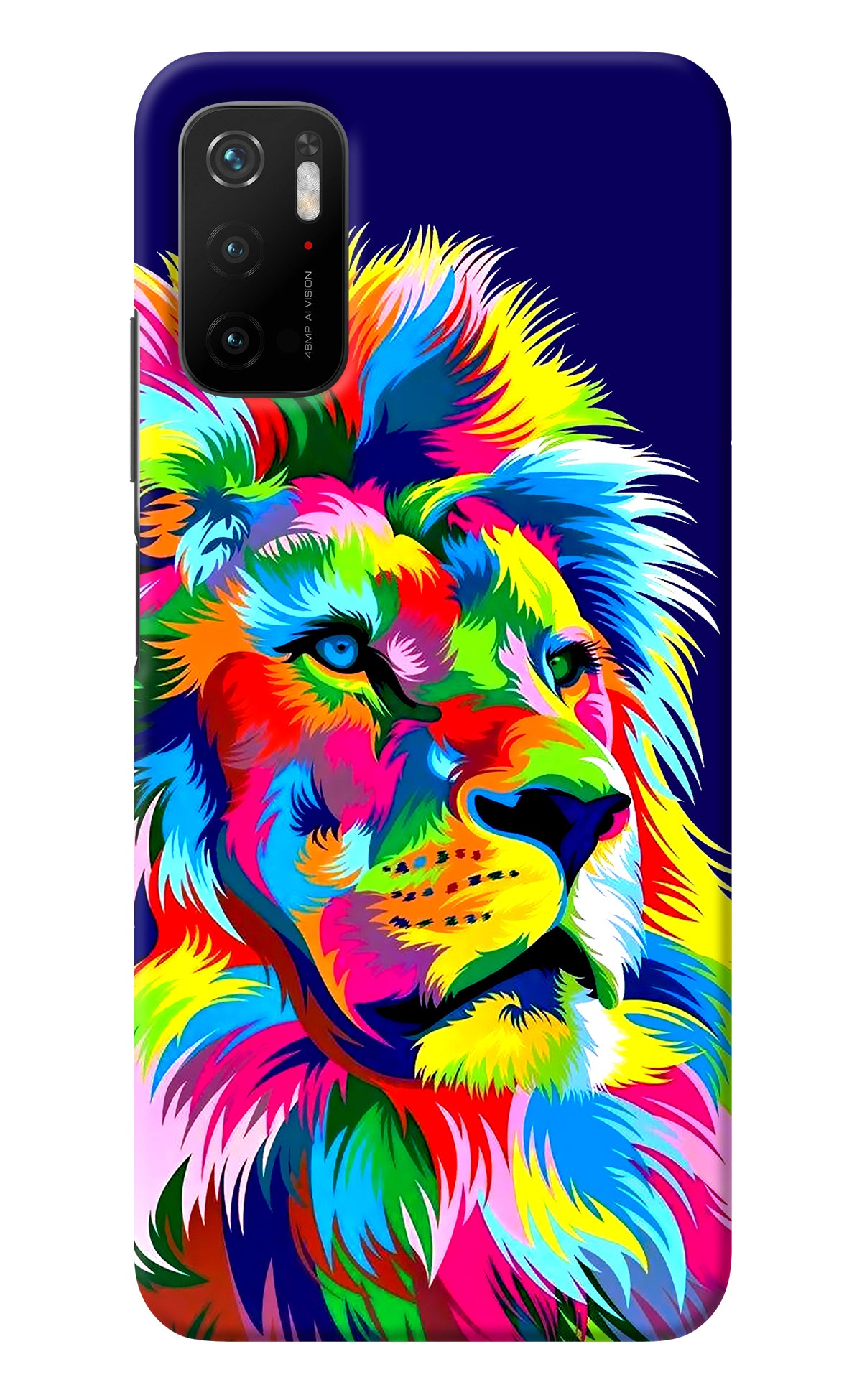 Vector Art Lion Poco M3 Pro 5G Back Cover